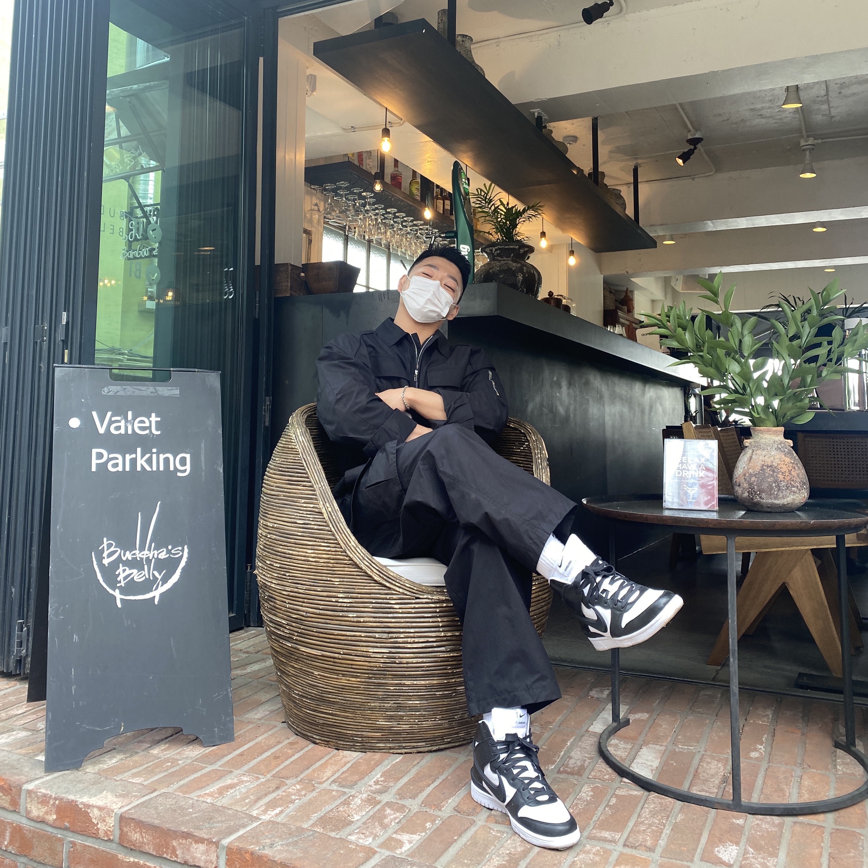 Nike x Ambush Dunk High Black 착용 스타일