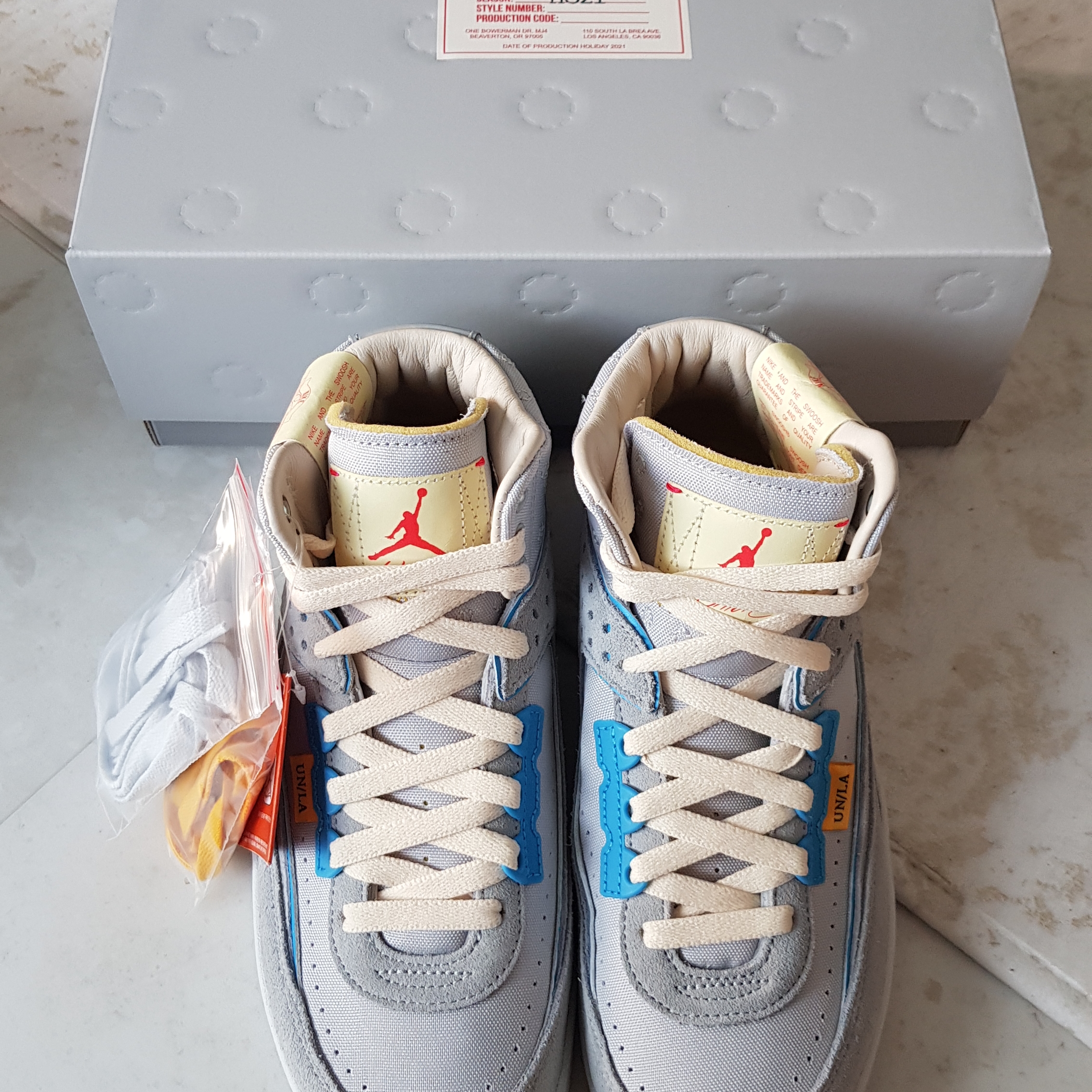 Jordan 2 x Union Retro SP Grey Fog 착용 스타일 - 3