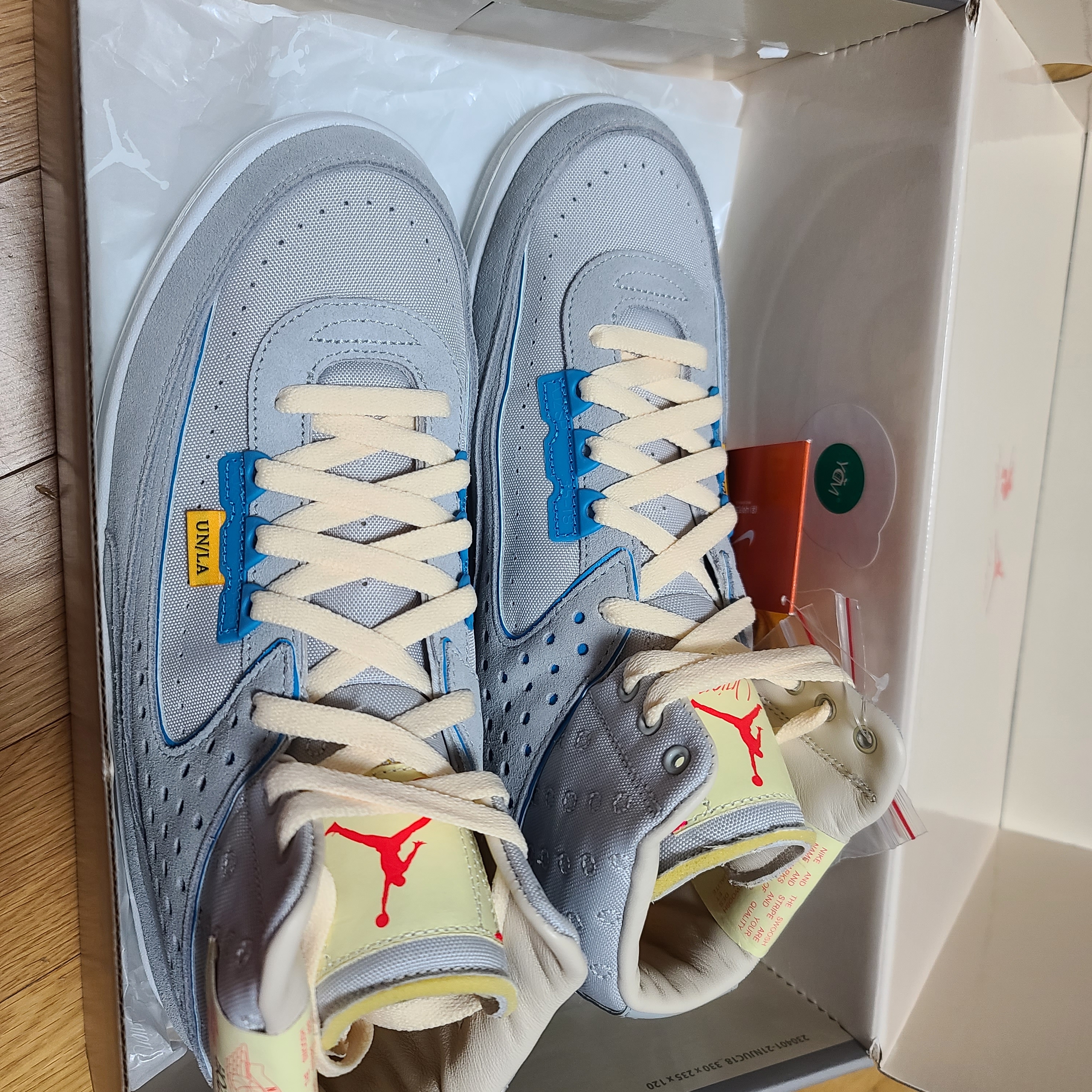 Jordan 2 x Union Retro SP Grey Fog 착용 스타일 - 2