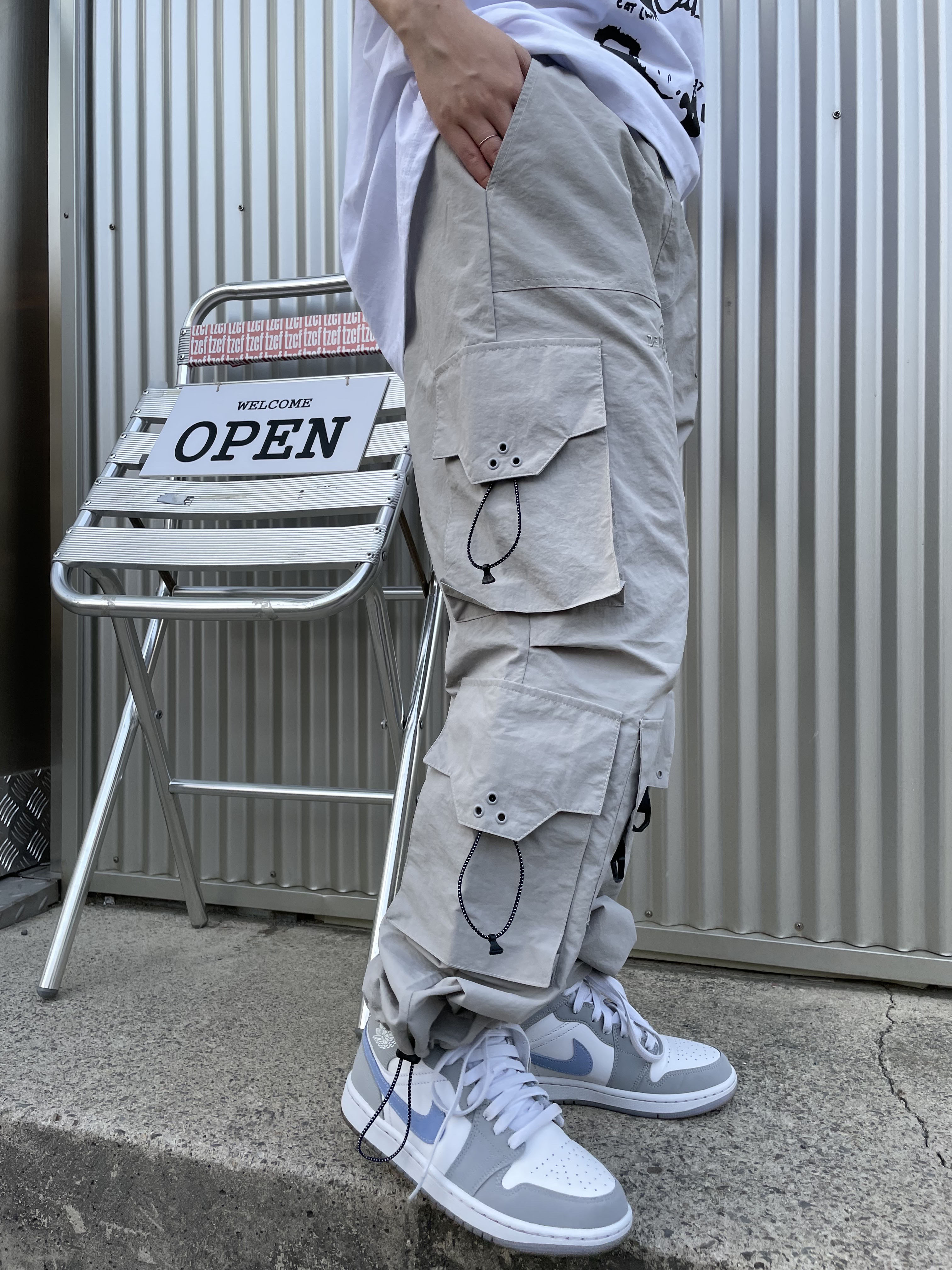 (W) Jordan 1 Mid Wolf Grey 착용 스타일 - 4