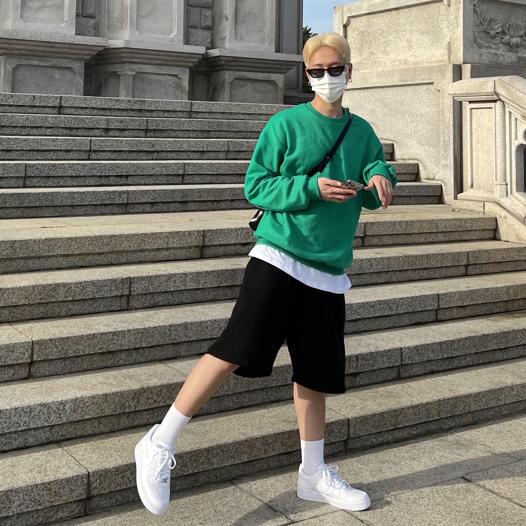 Nike Air Force 1 '07 Low White 착용 스타일 - 1