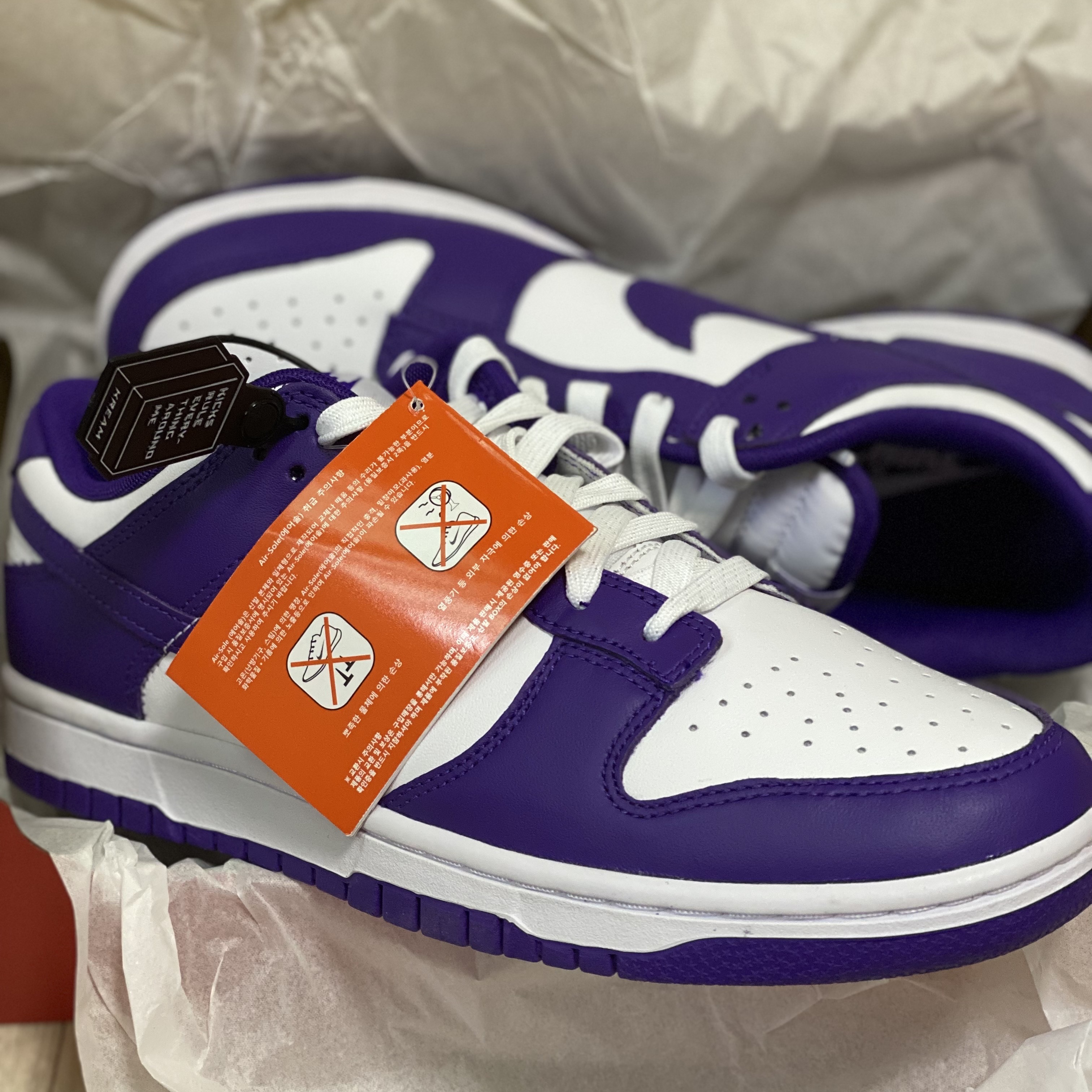 Nike Dunk Low Retro Championship Court Purple 착용 스타일 - 1