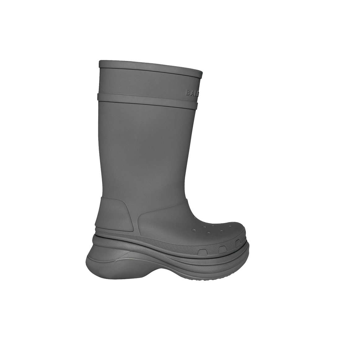 발렌시아가 x 크록스 러버 부츠 그레이