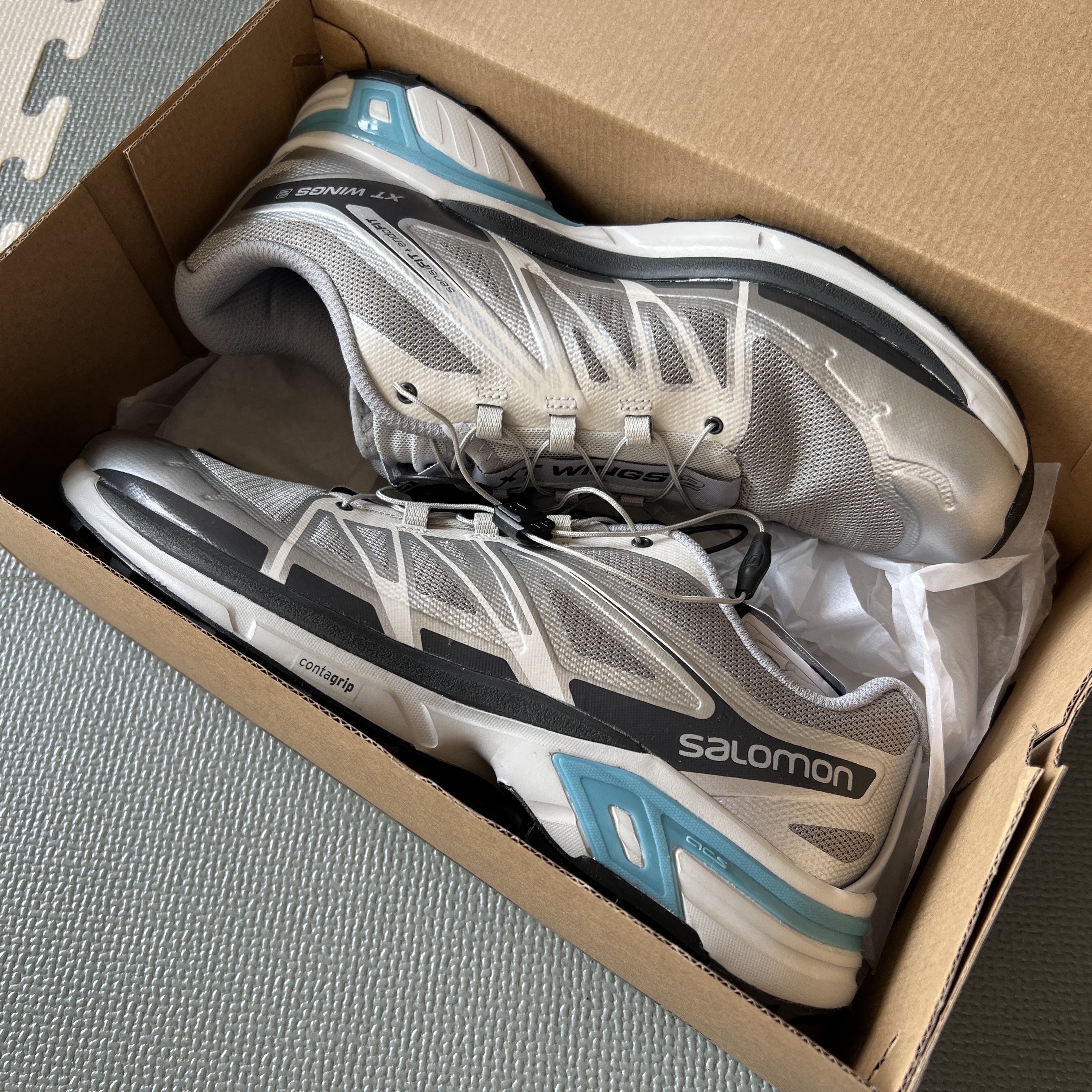 Salomon XT-Wings 2 ADV Alloy Delphinium Blue 착용 스타일