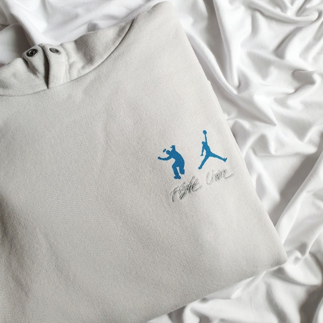Jordan x Union Fleece Hoodie Photon Dust - Asia 착용 스타일