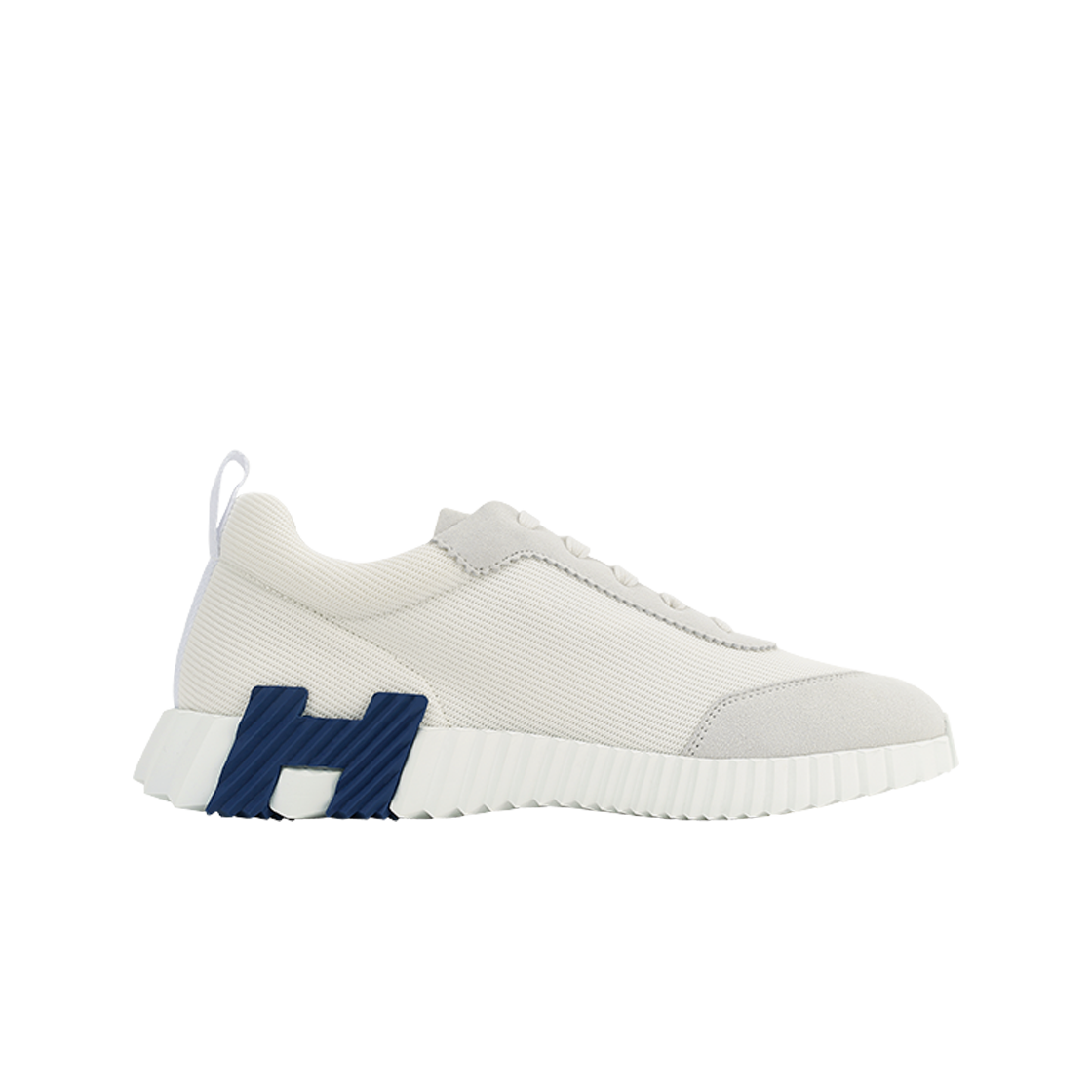 H202934ZH17 Hermes Bouncing Sneakers Canvas Suede Goatskin & Blanc Navy Yellow