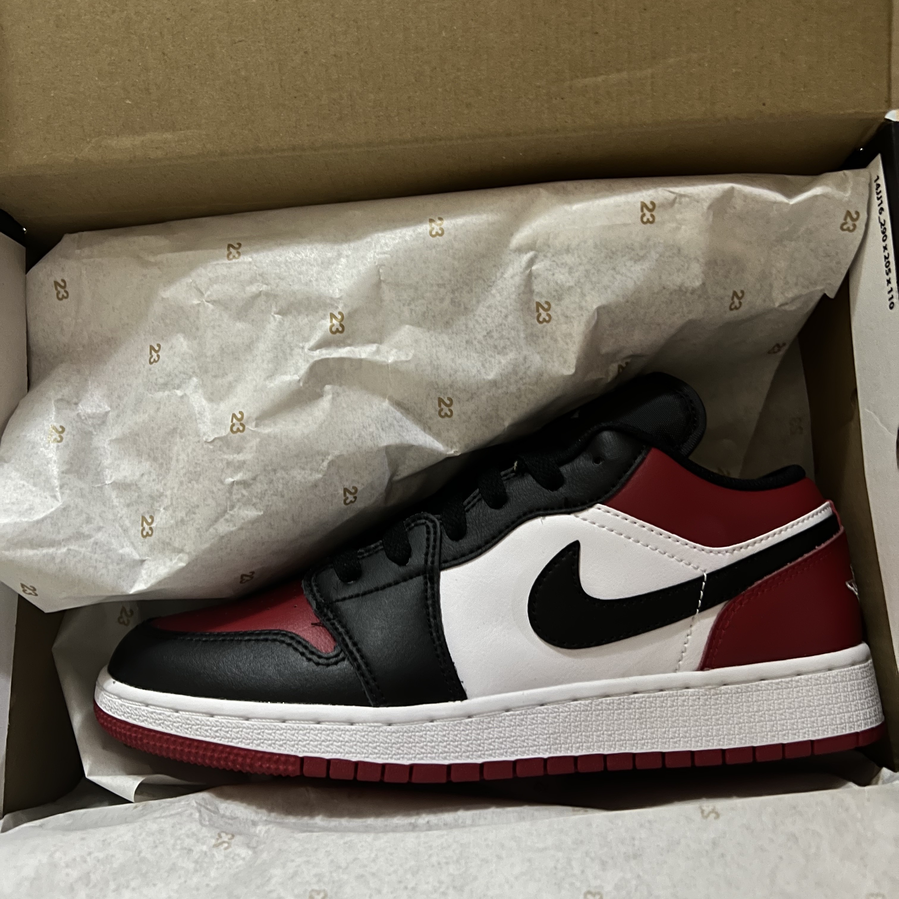 (GS) Jordan 1 Low Bred Toe 착용 스타일