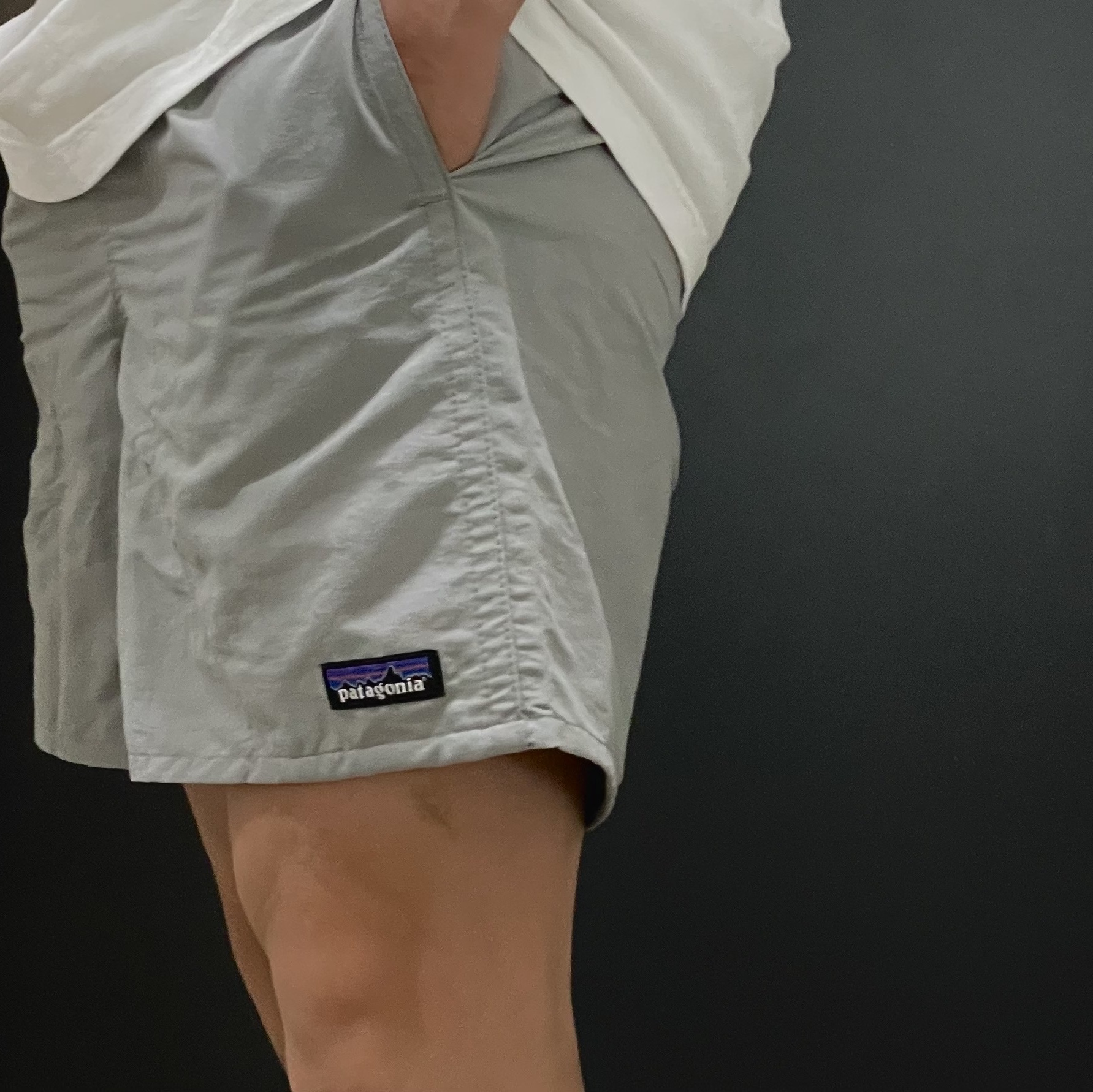 Patagonia Baggies Shorts 5 Inch Salt Grey 착용 스타일