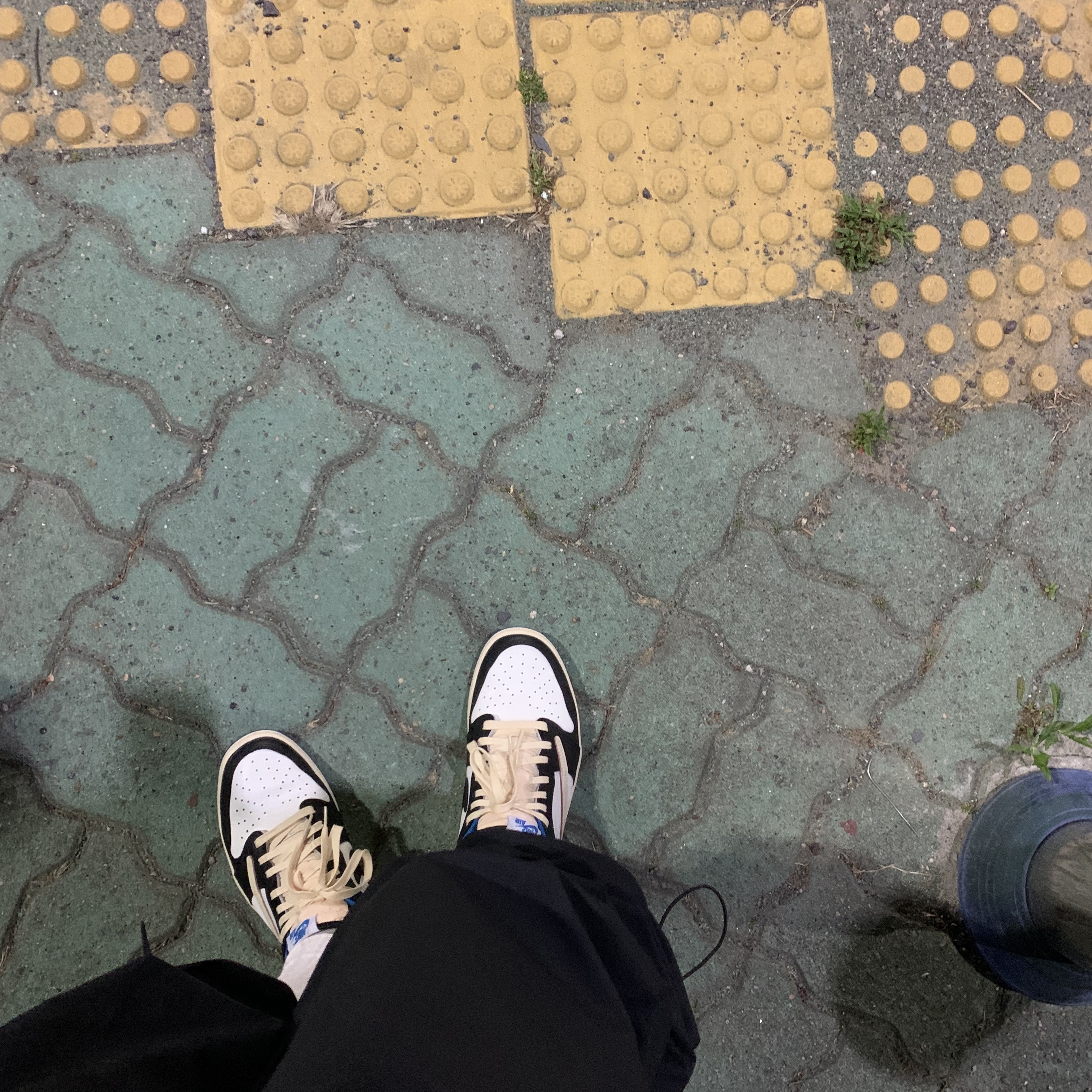 Jordan 1 x Travis Scott x Fragment Retro Low OG SP Military Blue 착용 스타일