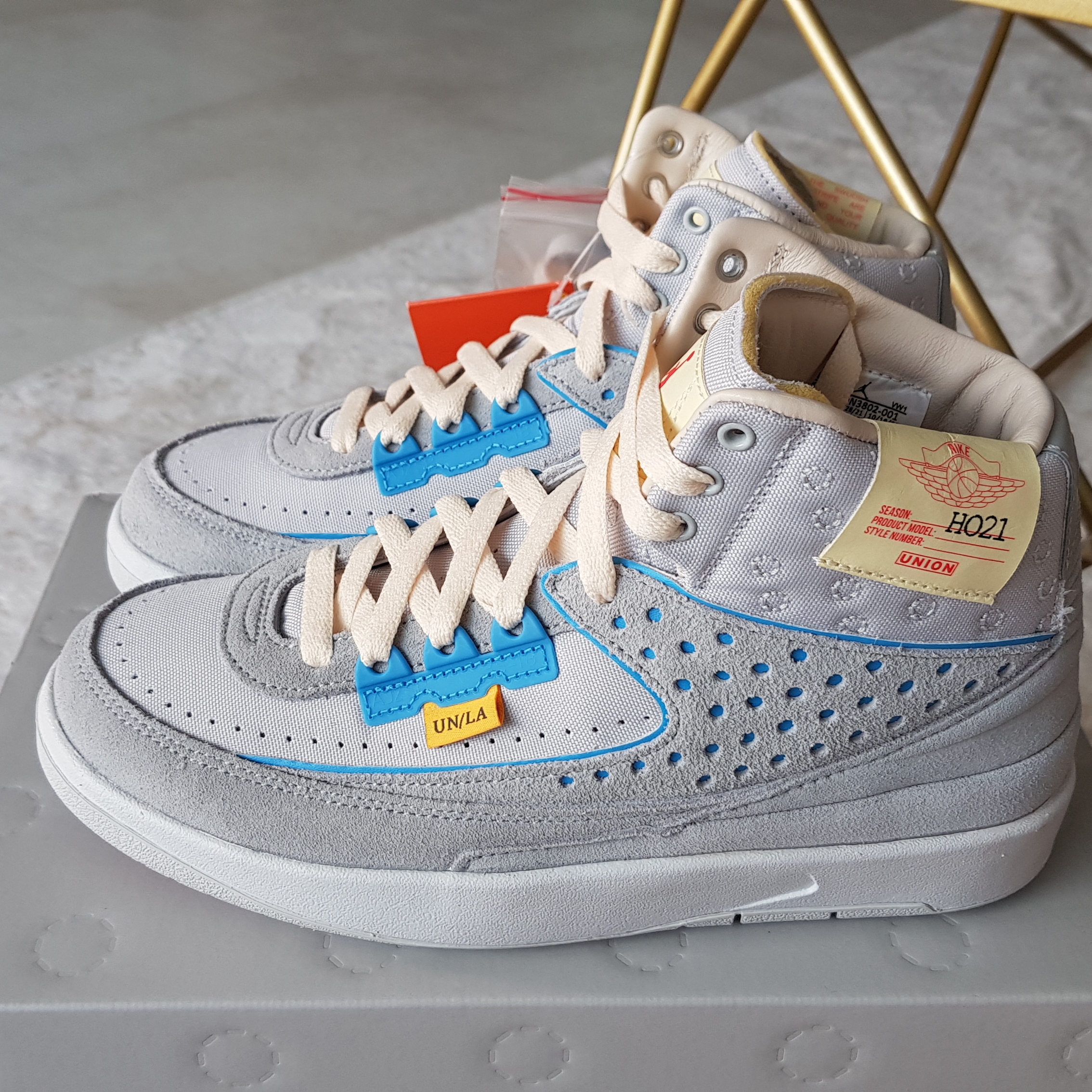 Jordan 2 x Union Retro SP Grey Fog 착용 스타일 - 1
