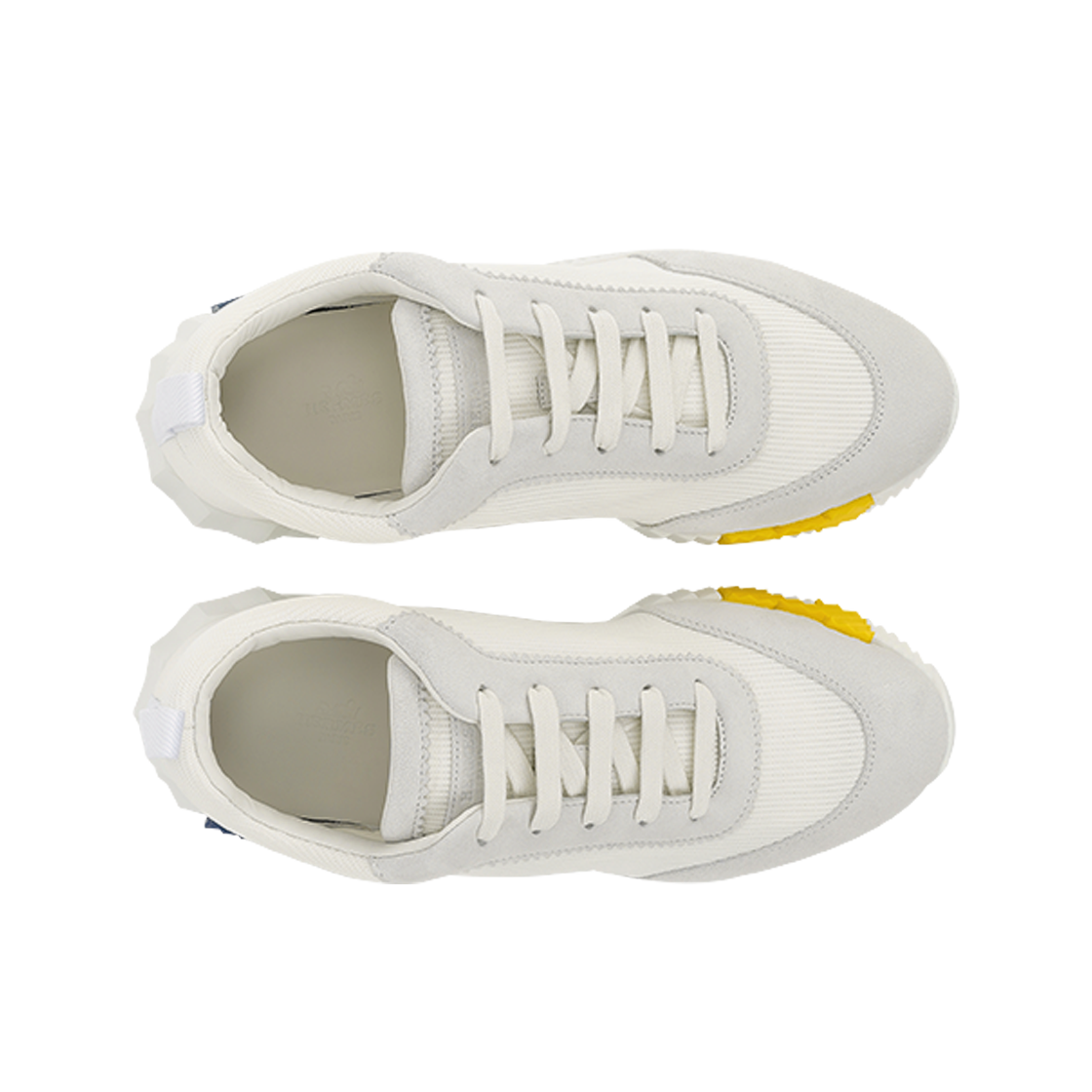 에르메스 바운싱 스니커즈 캔버스 스웨이드 고트스킨 & 블랑 네이비 옐로우(Hermes Bouncing Sneakers Canvas Suede Goatskin & Blanc Navy Yellow) - 3