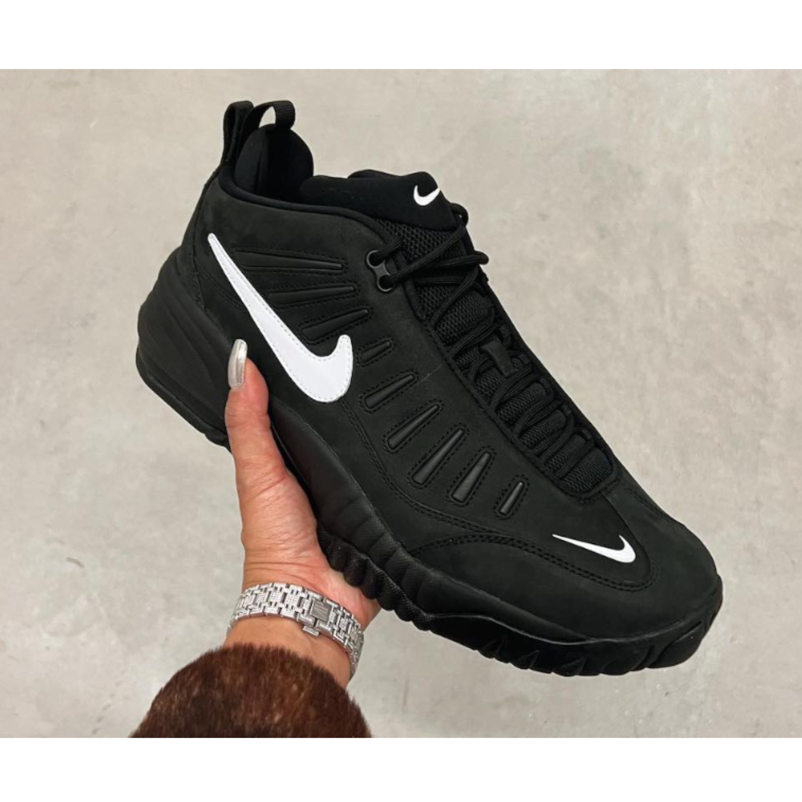 Nike x Ambush Air Adjust Force SP Black and Psychic Purple, Nike x Ambush Air Adjust Force SP Summit White and Black 착용 스타일 - 5