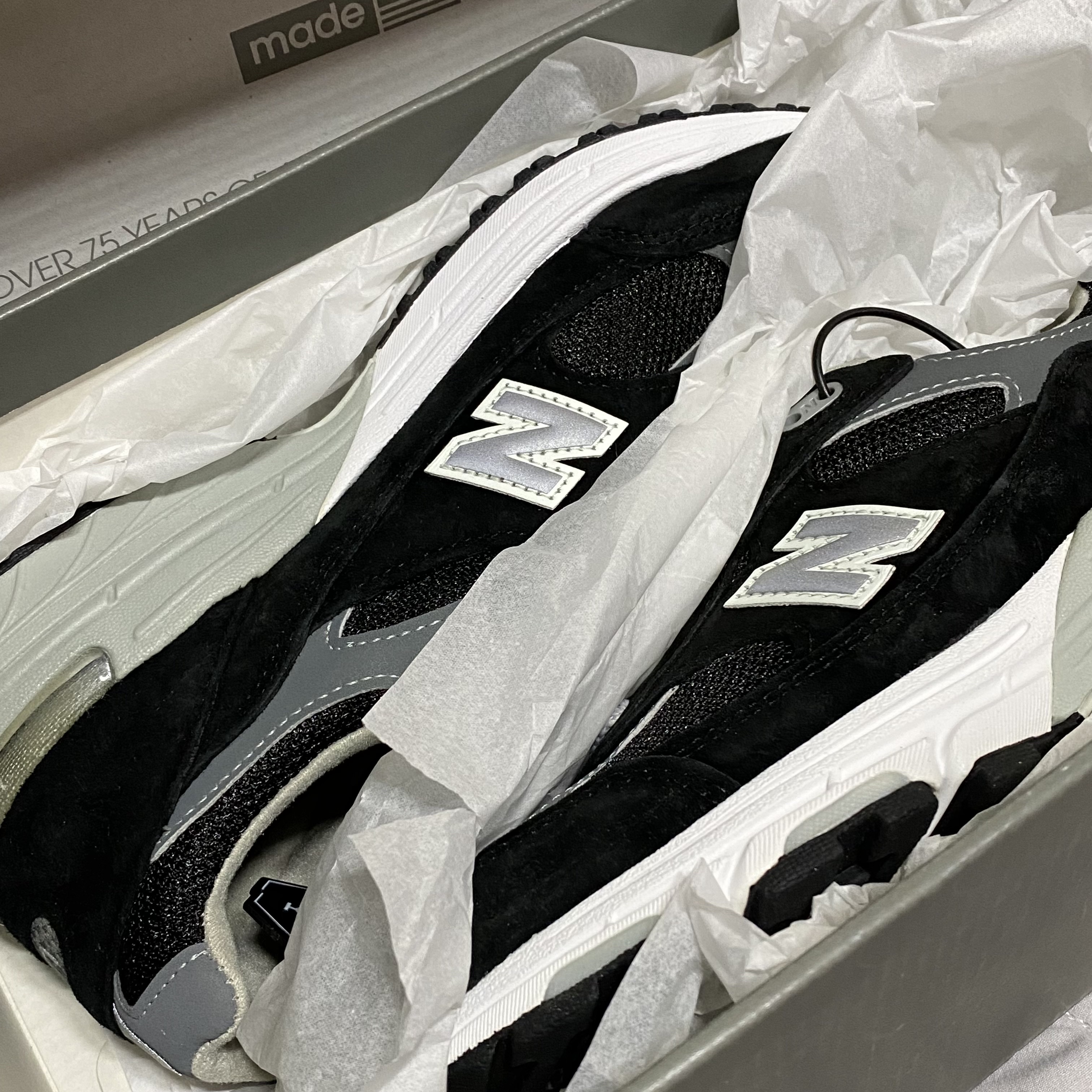 (W) New Balance 993 Made in USA Black - B Standard 착용 스타일 - 2