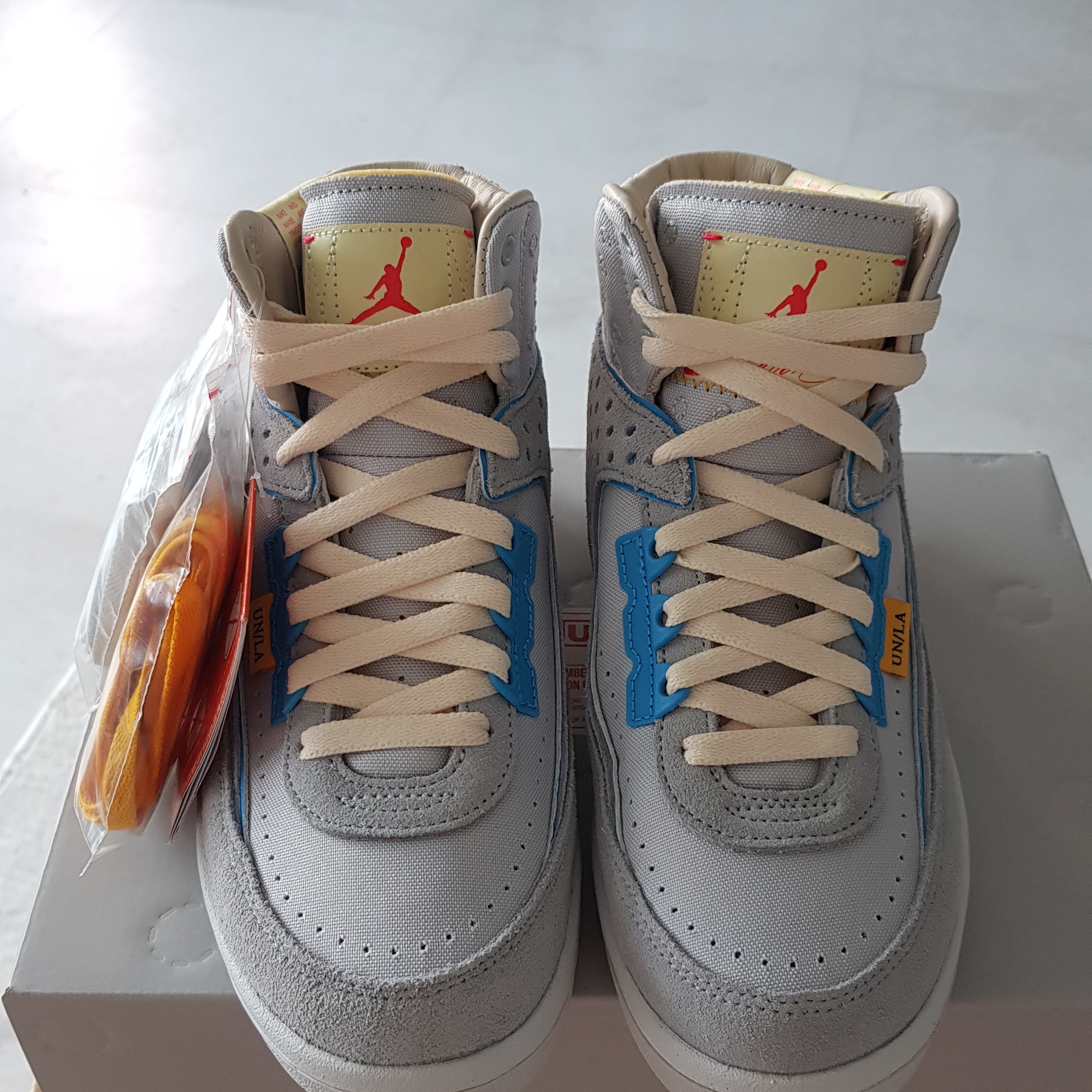 Jordan 2 x Union Retro SP Grey Fog 착용 스타일 - 4