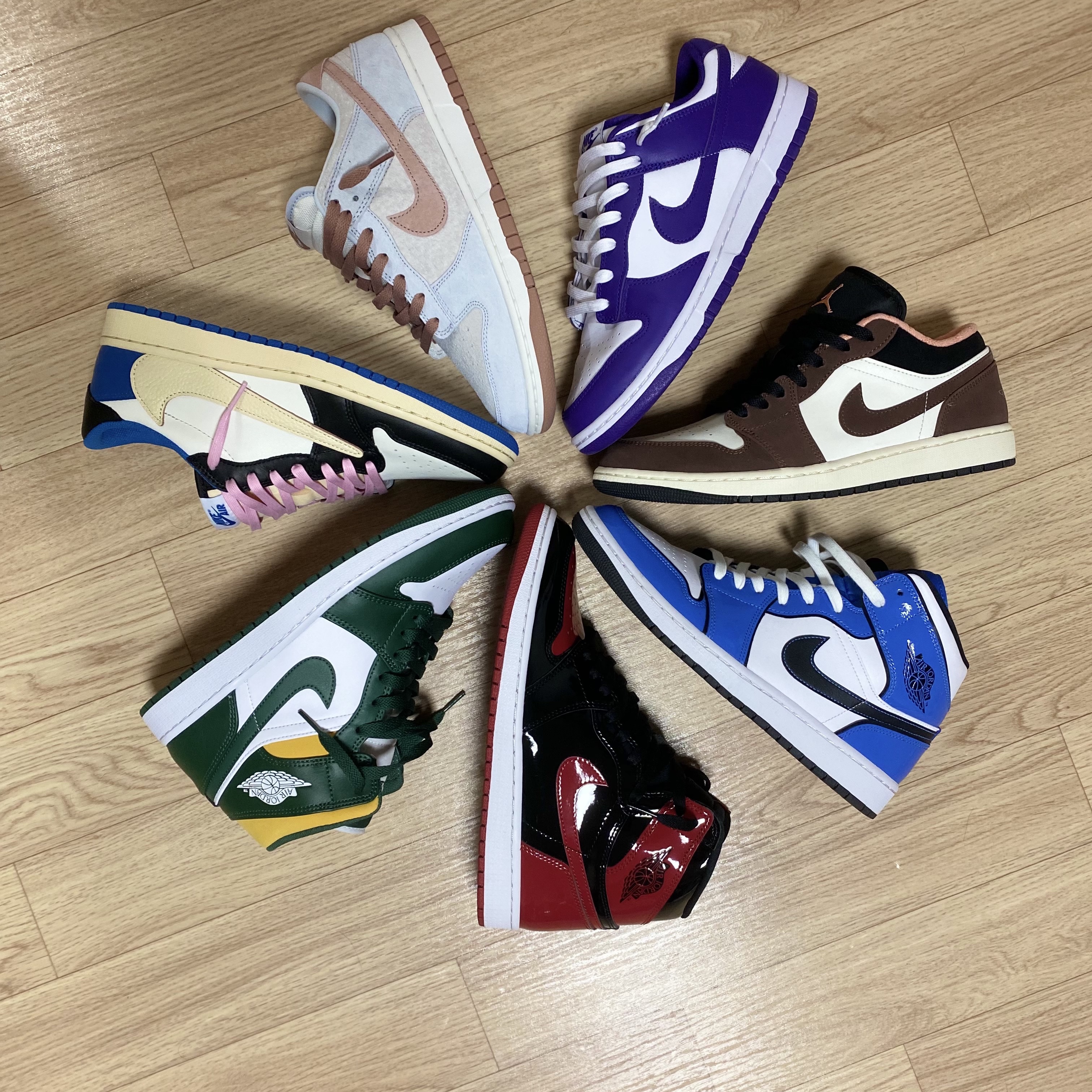 Jordan 1 x Travis Scott x Fragment Retro Low OG SP Military Blue, Jordan 1 Mid Sonics 2021 착용 스타일