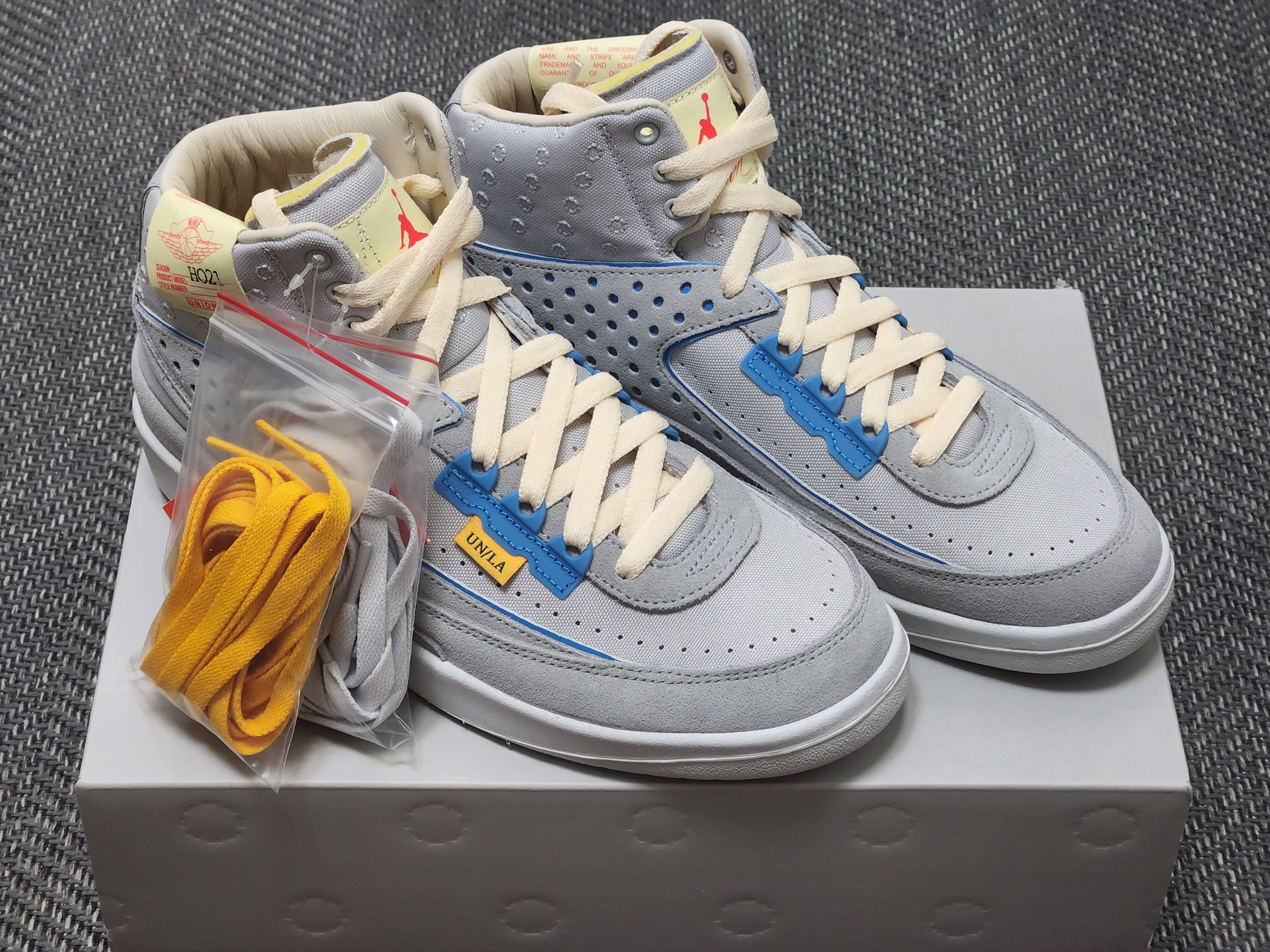 Jordan 2 x Union Retro SP Grey Fog 착용 스타일 - 1