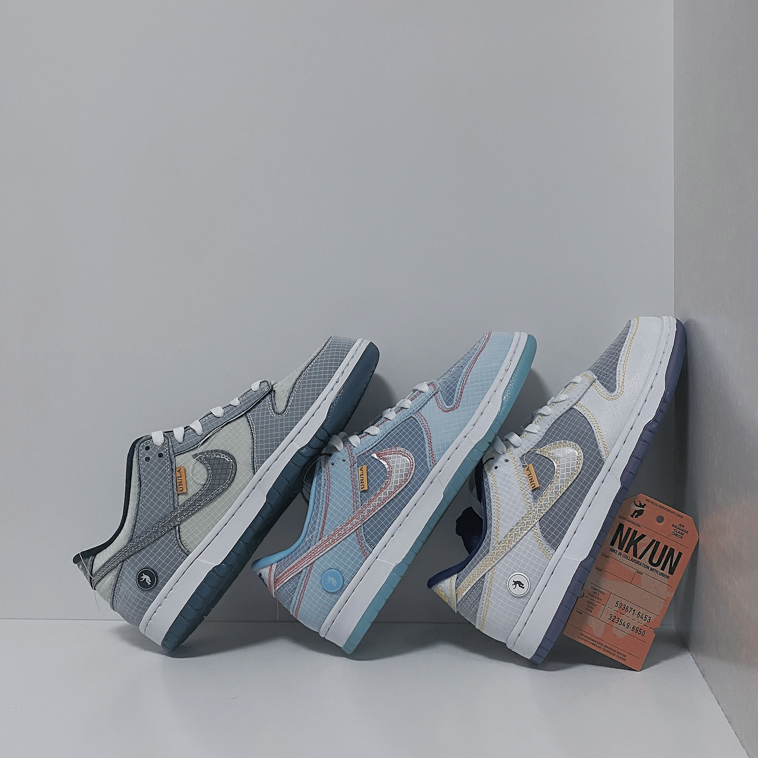 Nike x Union Dunk Low Passport Pack Argon, Nike x Union Dunk Low Passport Pack Court Purple White 착용 스타일