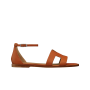 (W) Hermes Santorini Sandal Calfskin & Naturel