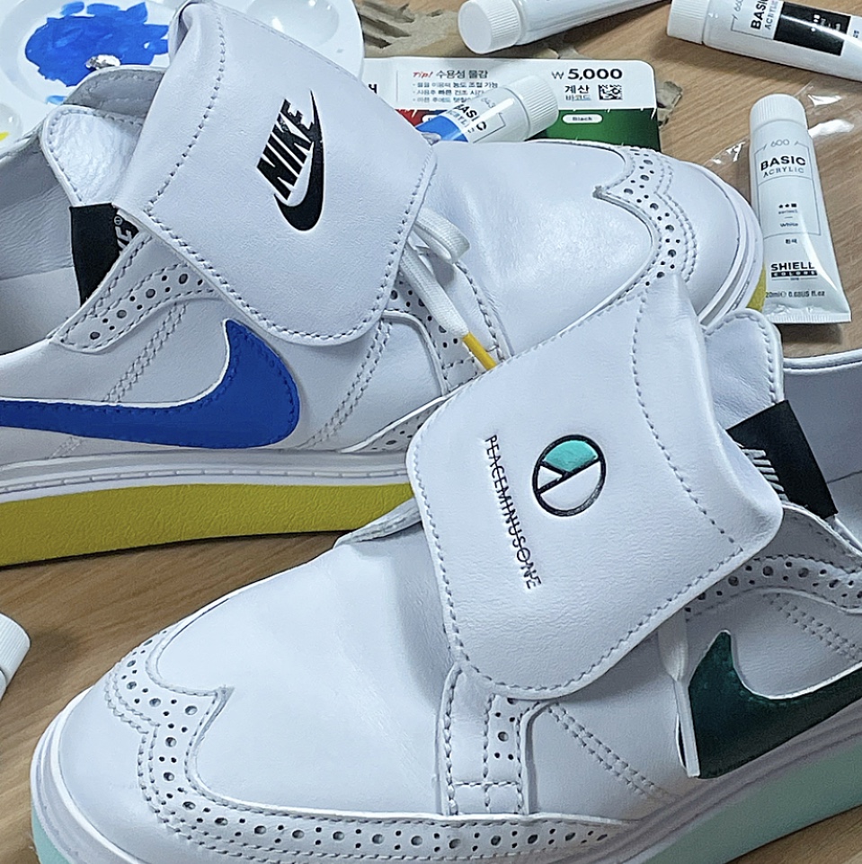 Nike x Peaceminusone Kwondo1 White 착용 스타일