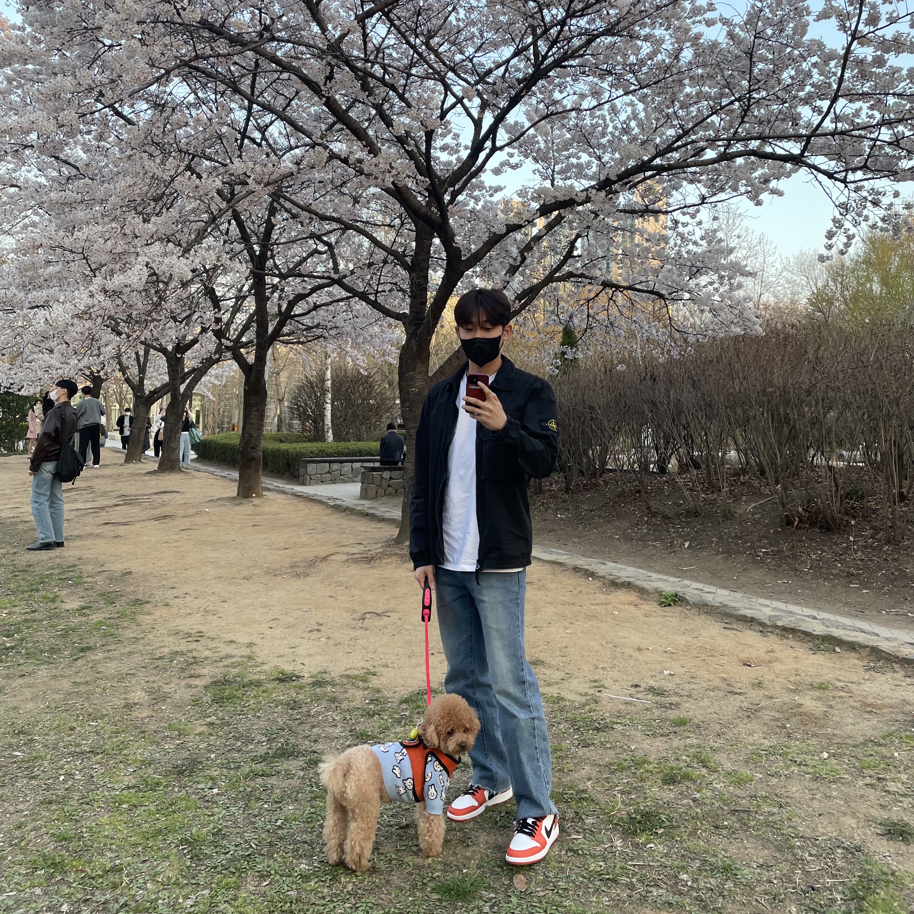 Jordan 1 Low OG Starfish, Stone Island 114WN T.CO+OLD Overshirt Black - 22SS 착용 스타일