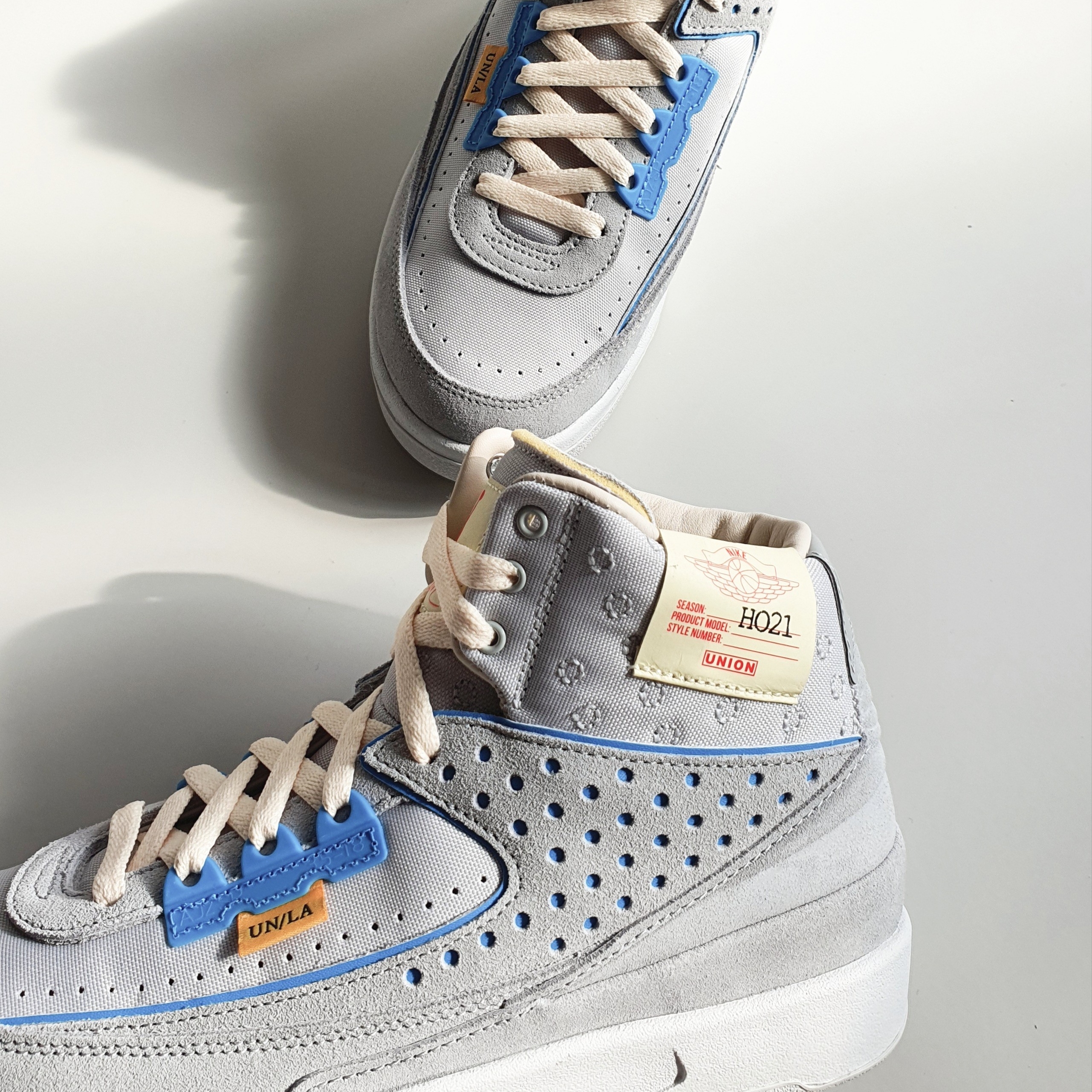 Jordan 2 x Union Retro SP Grey Fog 착용 스타일 - 2