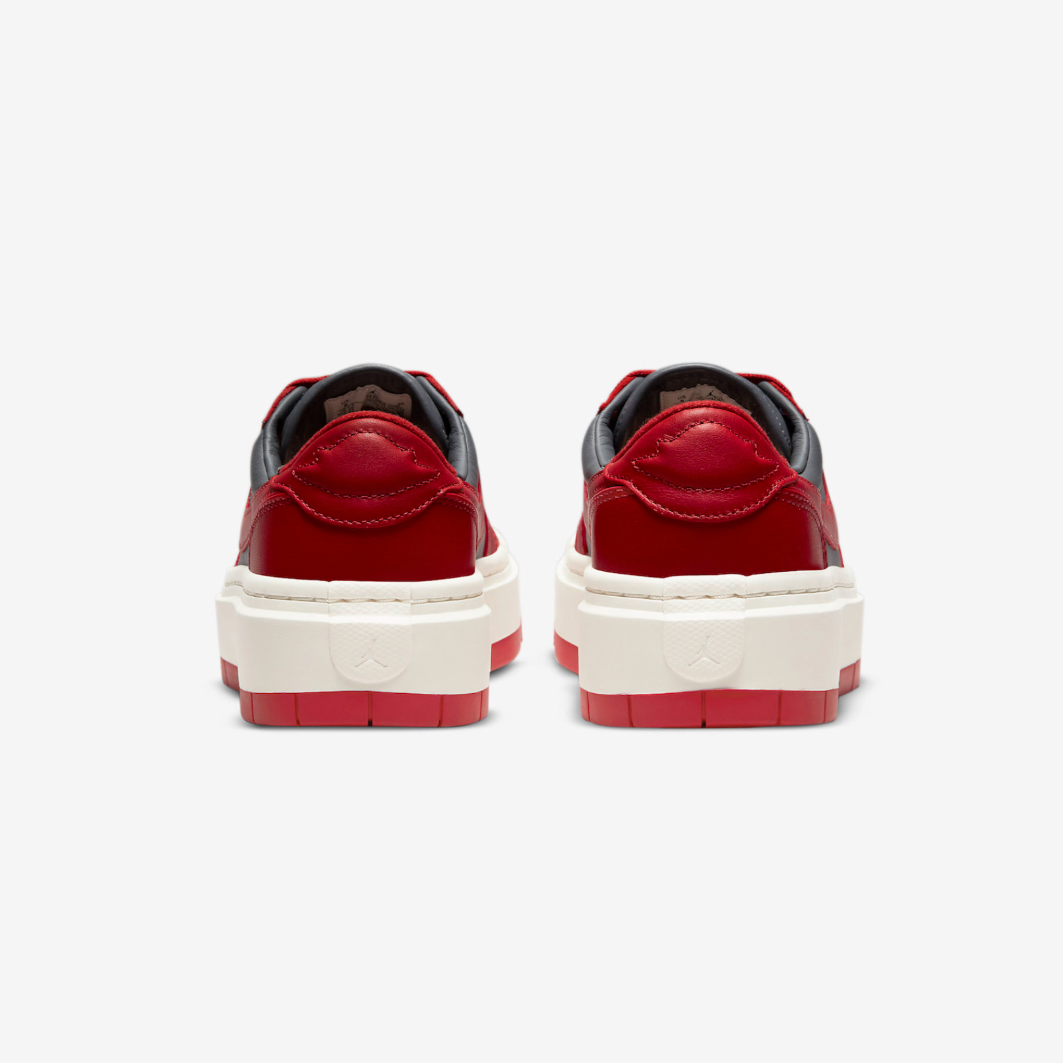 (W) Jordan 1 Elevate Low Dark Grey Varsity Red 착용 스타일 - 5