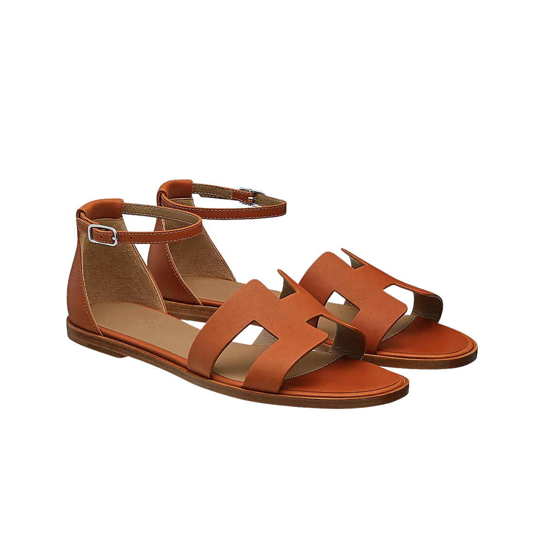 (W) 에르메스 산토리니 샌들 카프스킨 & 나뛰렐((W) Hermes Santorini Sandal Calfskin & Naturel) - 2