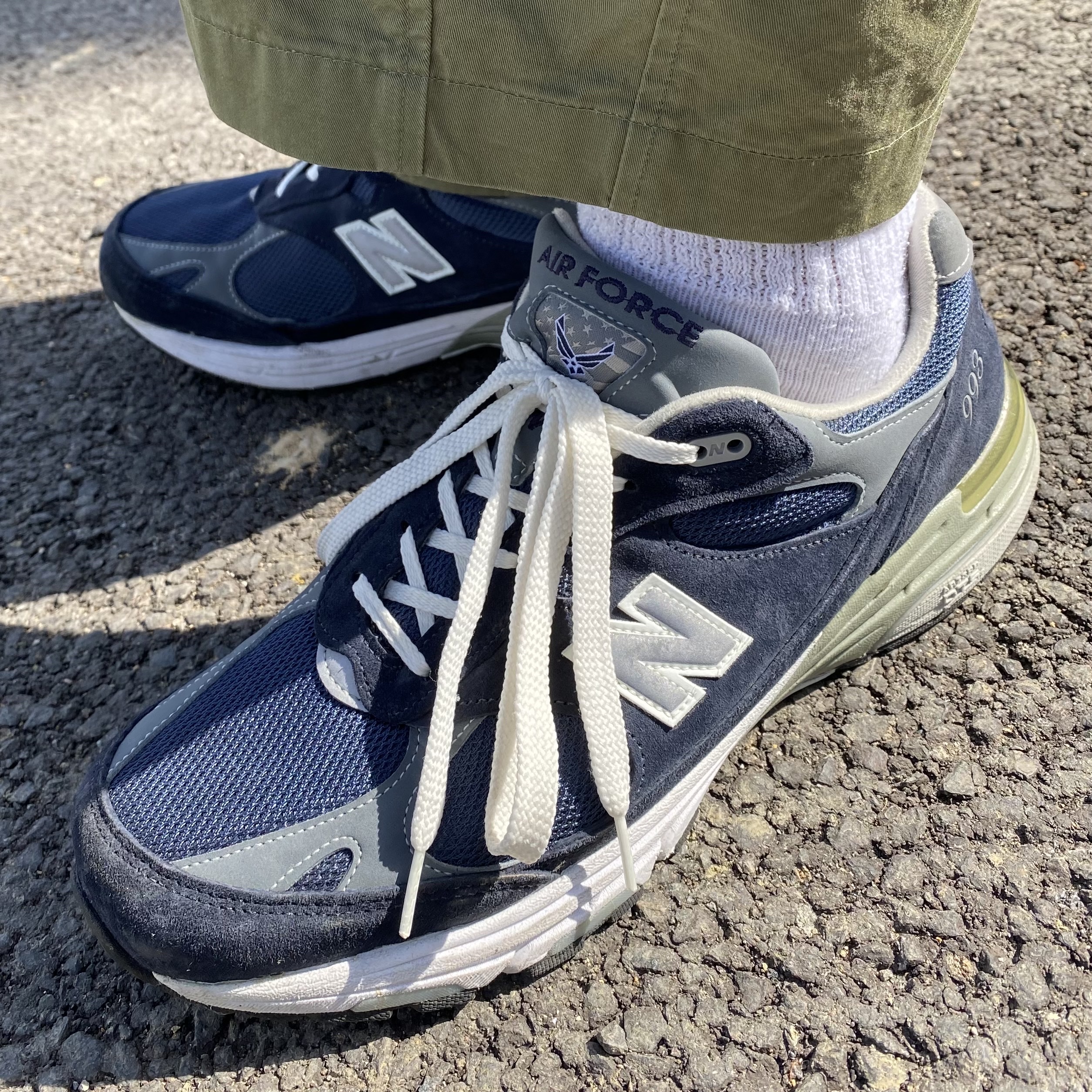 New Balance 993 Made in USA Navy - D Standard 착용 스타일