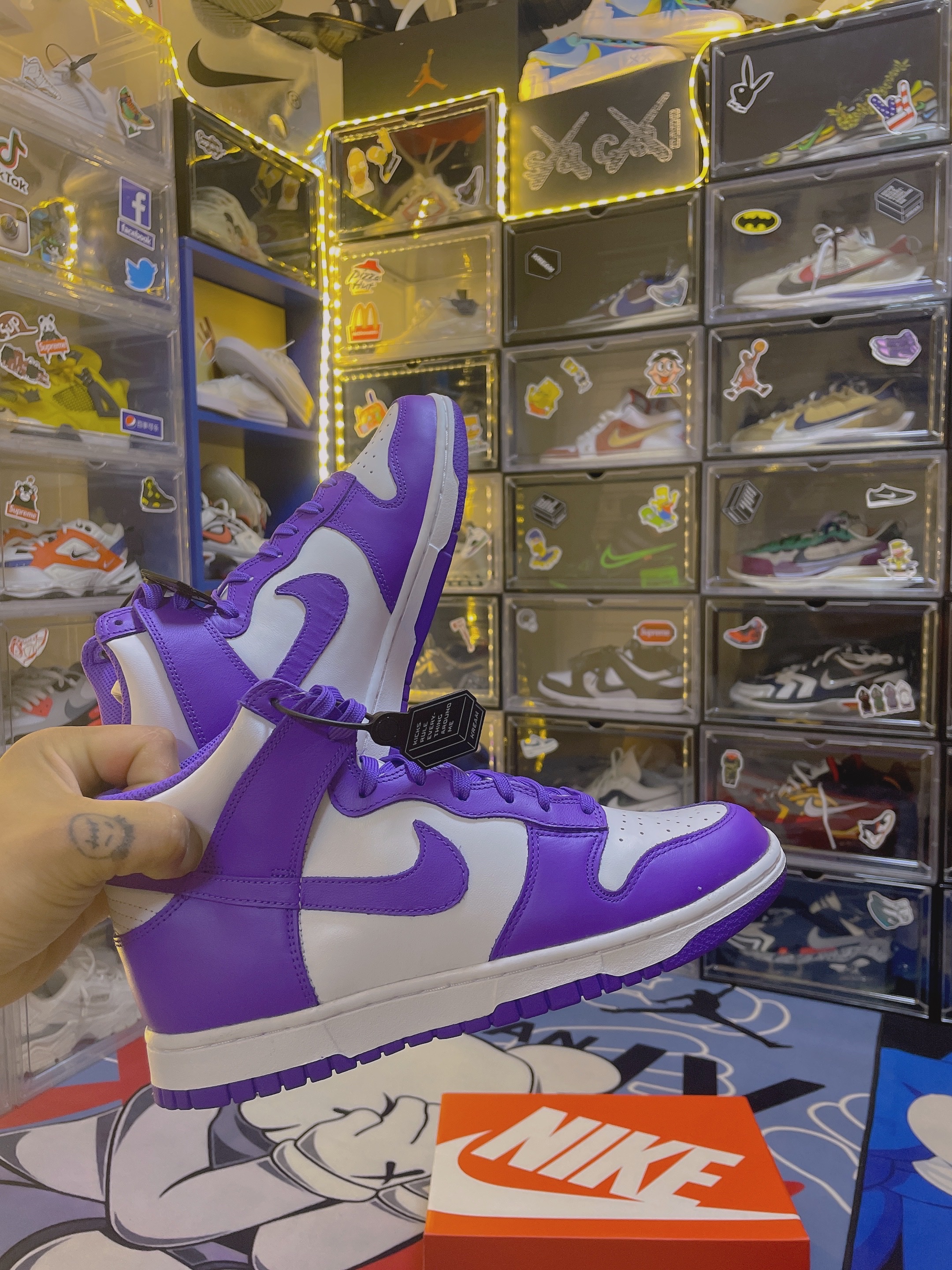 (W) Nike Dunk High Psychic Purple 착용 스타일