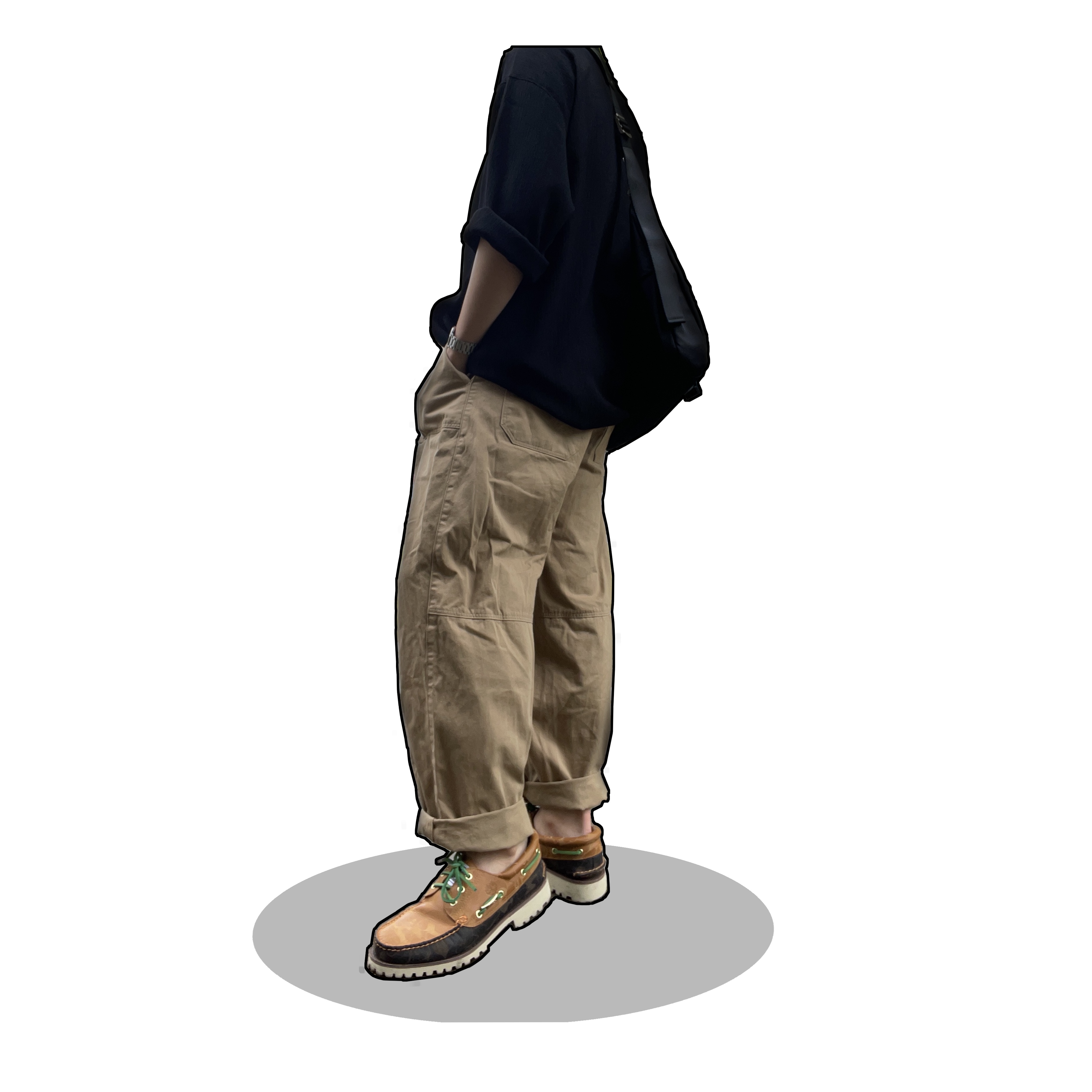 Timberland x BAPE Authentic 3-Eye Lug Wheat - Wide 착용 스타일