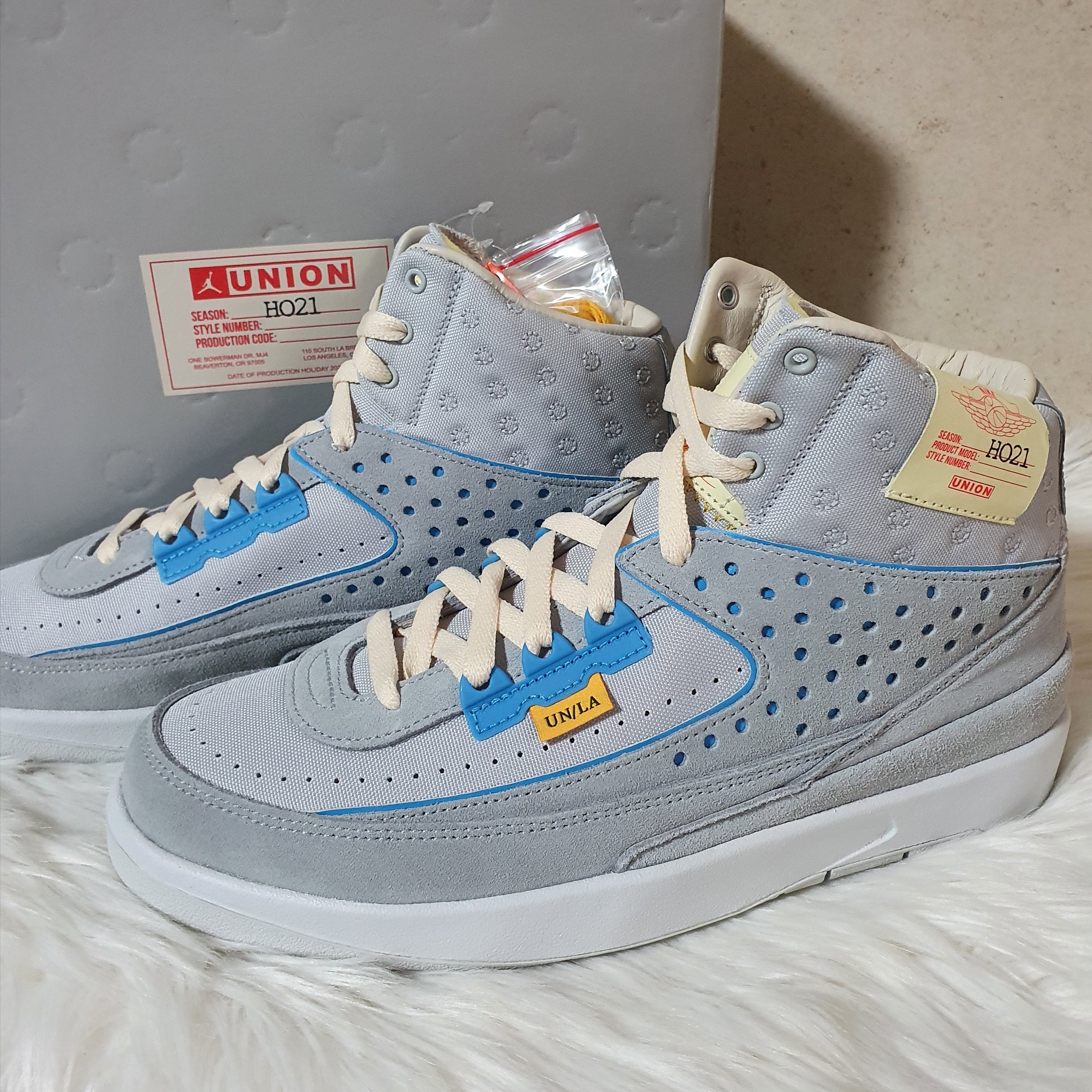 Nike x Union Dunk Low Passport Pack Argon, Jordan 2 x Union Retro SP Grey Fog 착용 스타일 - 1