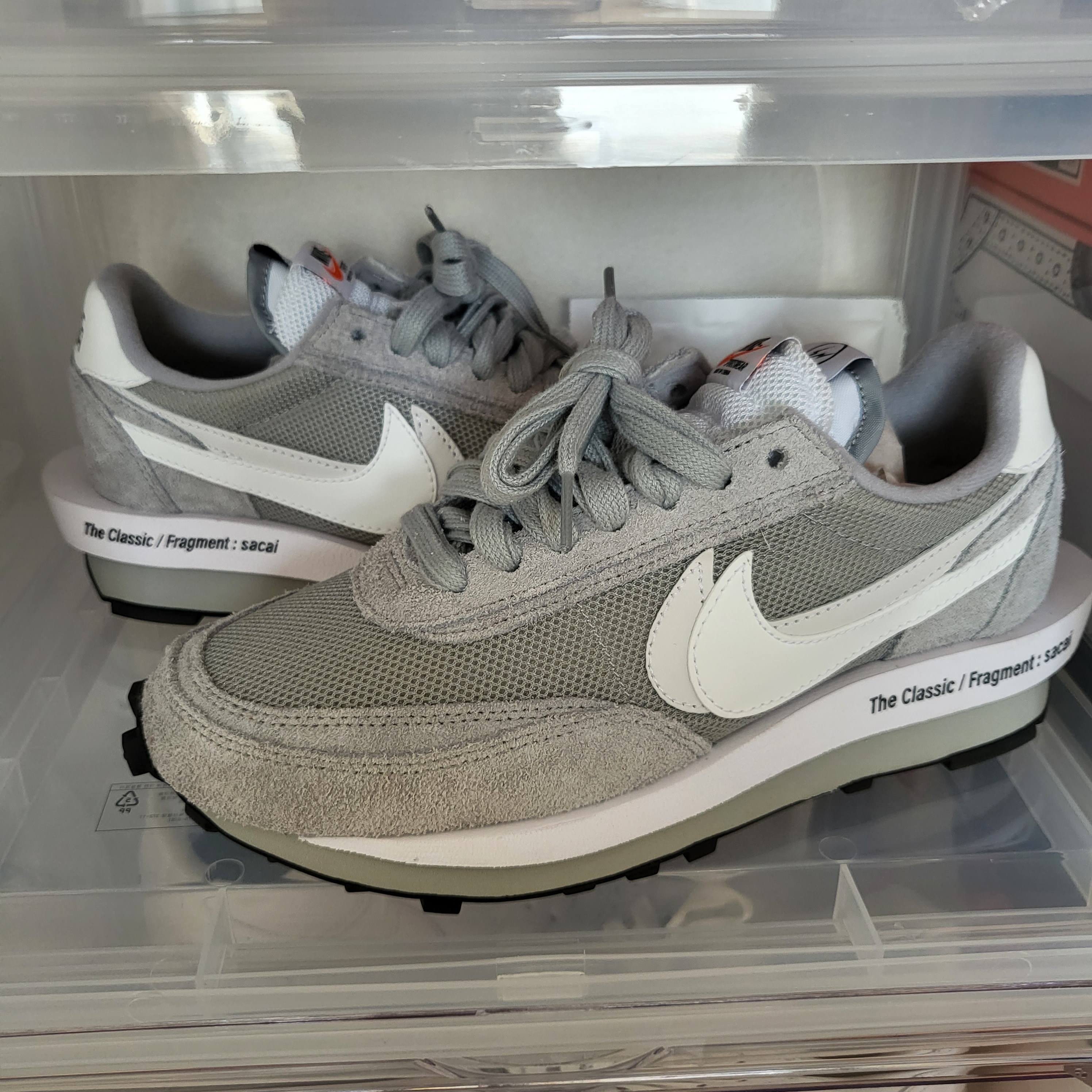Nike x Sacai x Fragment LDWaffle Light Smoke Grey 착용 스타일