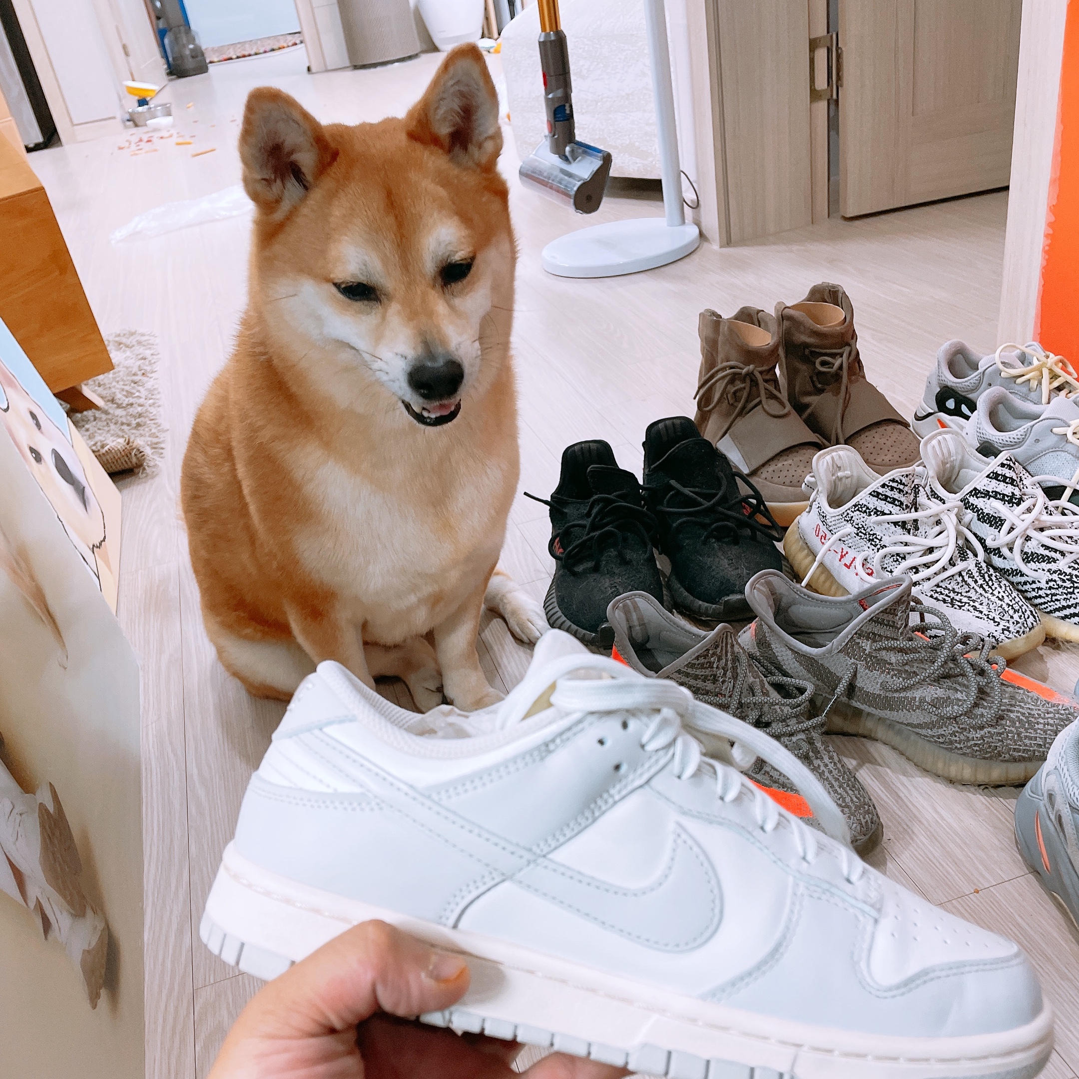 (W) Nike Dunk Low Light Bone 착용 스타일 - 2