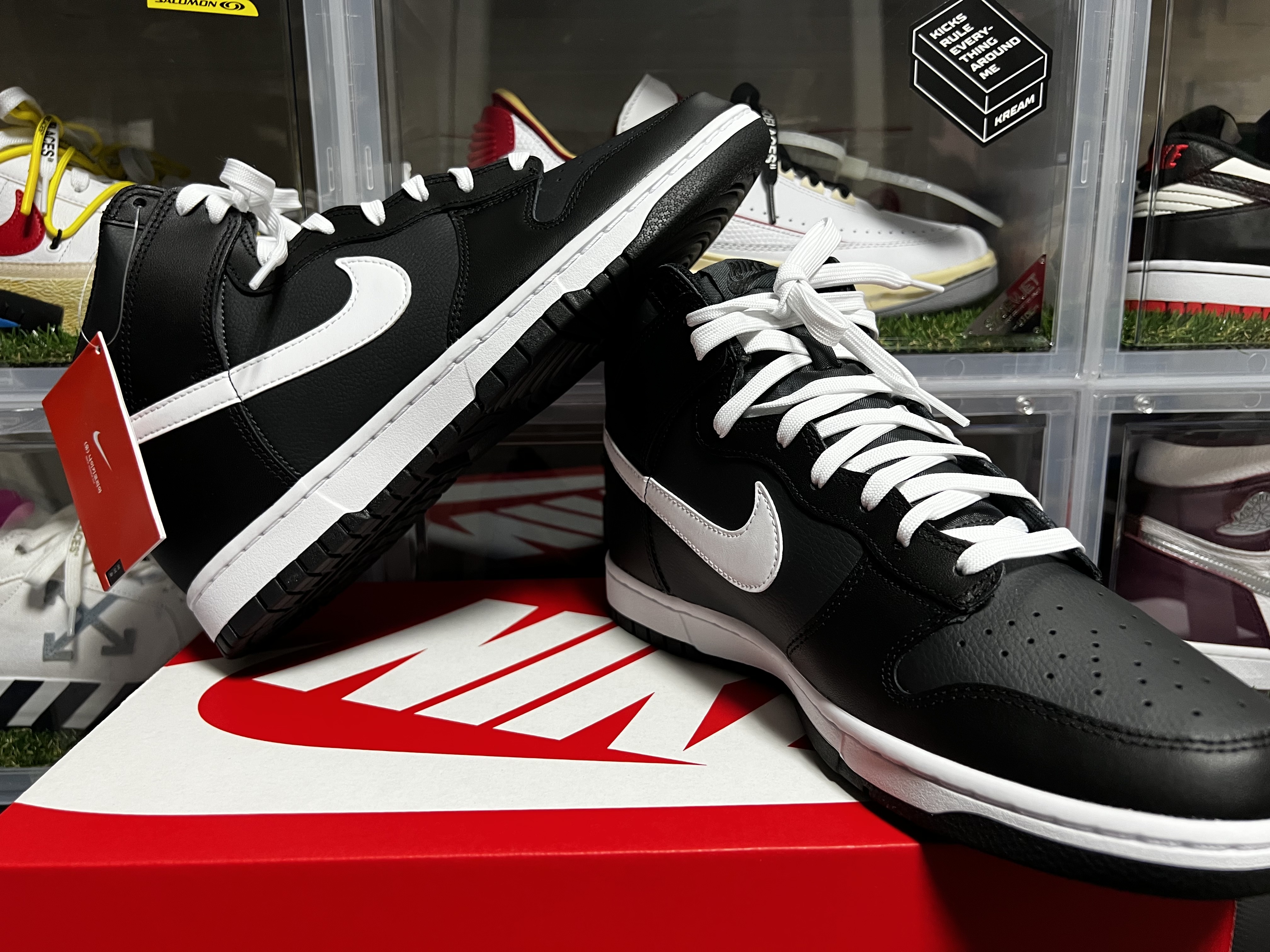 Nike Dunk High Retro Anthracite White Black 착용 스타일 - 3