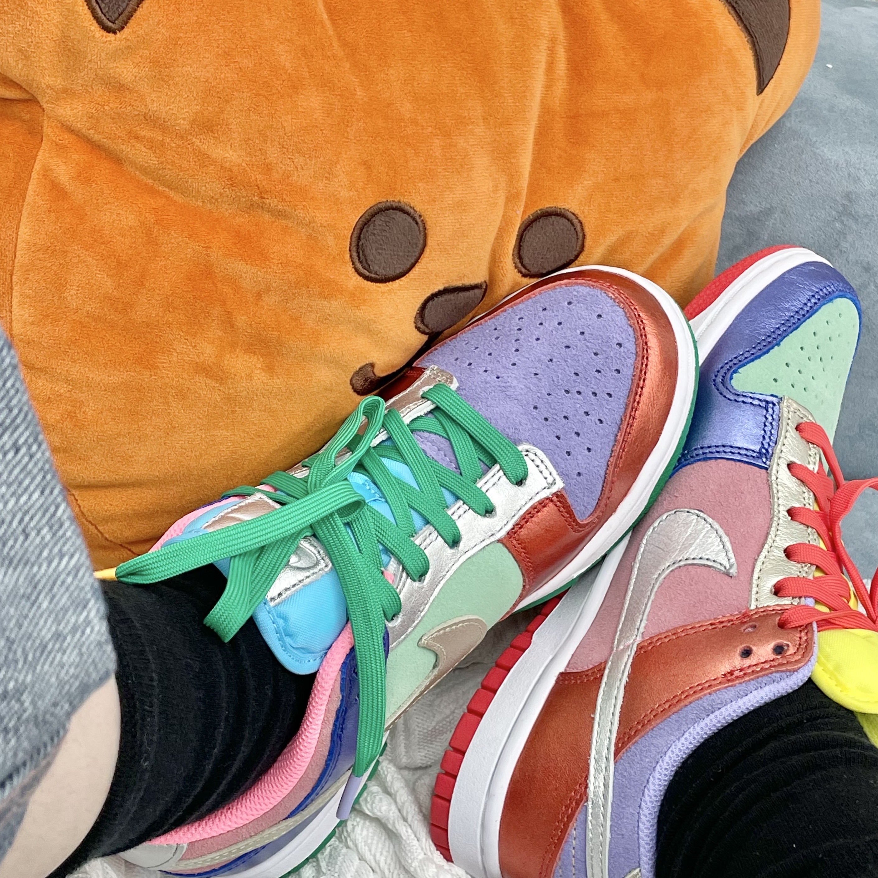 (W) Nike Dunk Low Sunset Pulse 착용 스타일