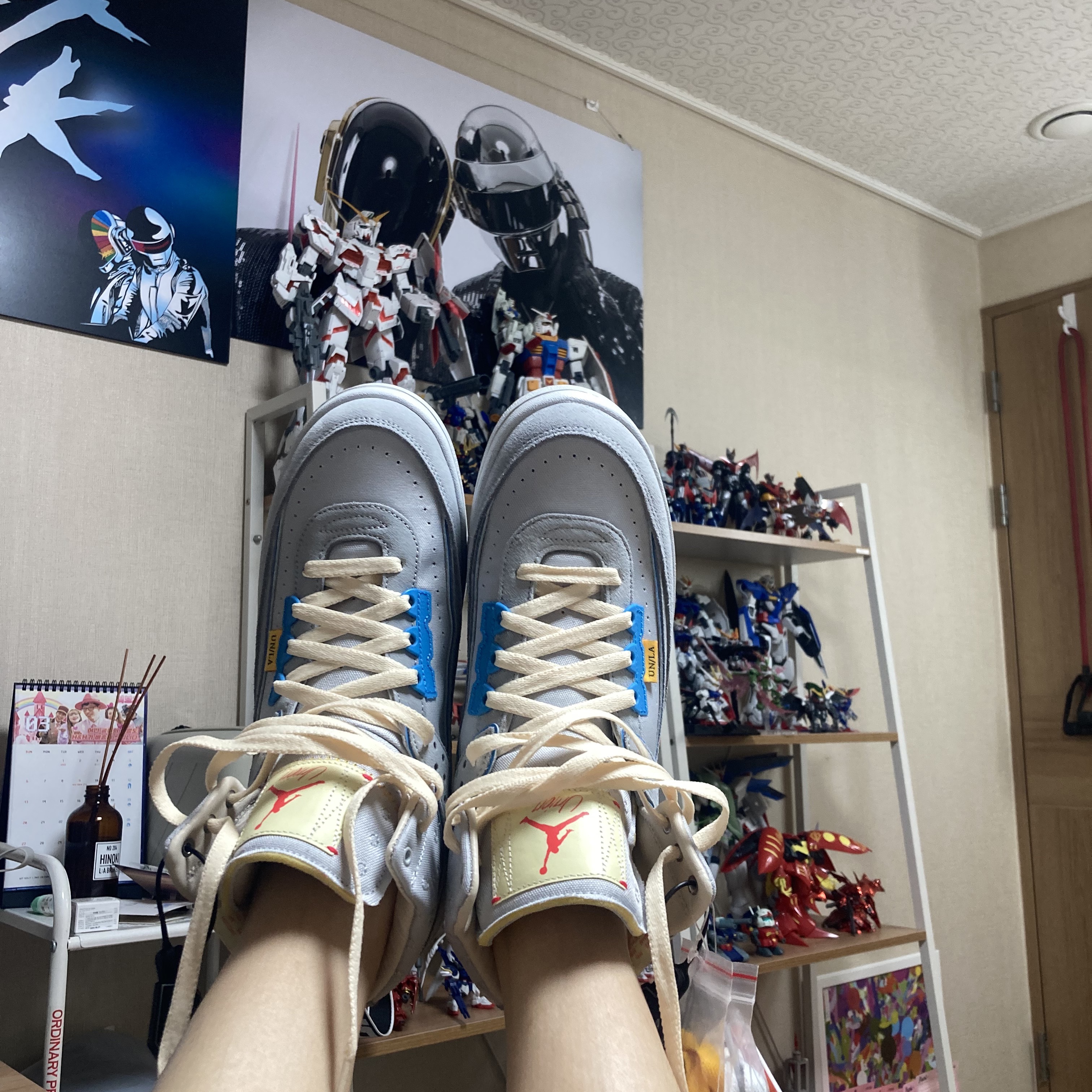 Jordan 2 x Union Retro SP Grey Fog 착용 스타일 - 1