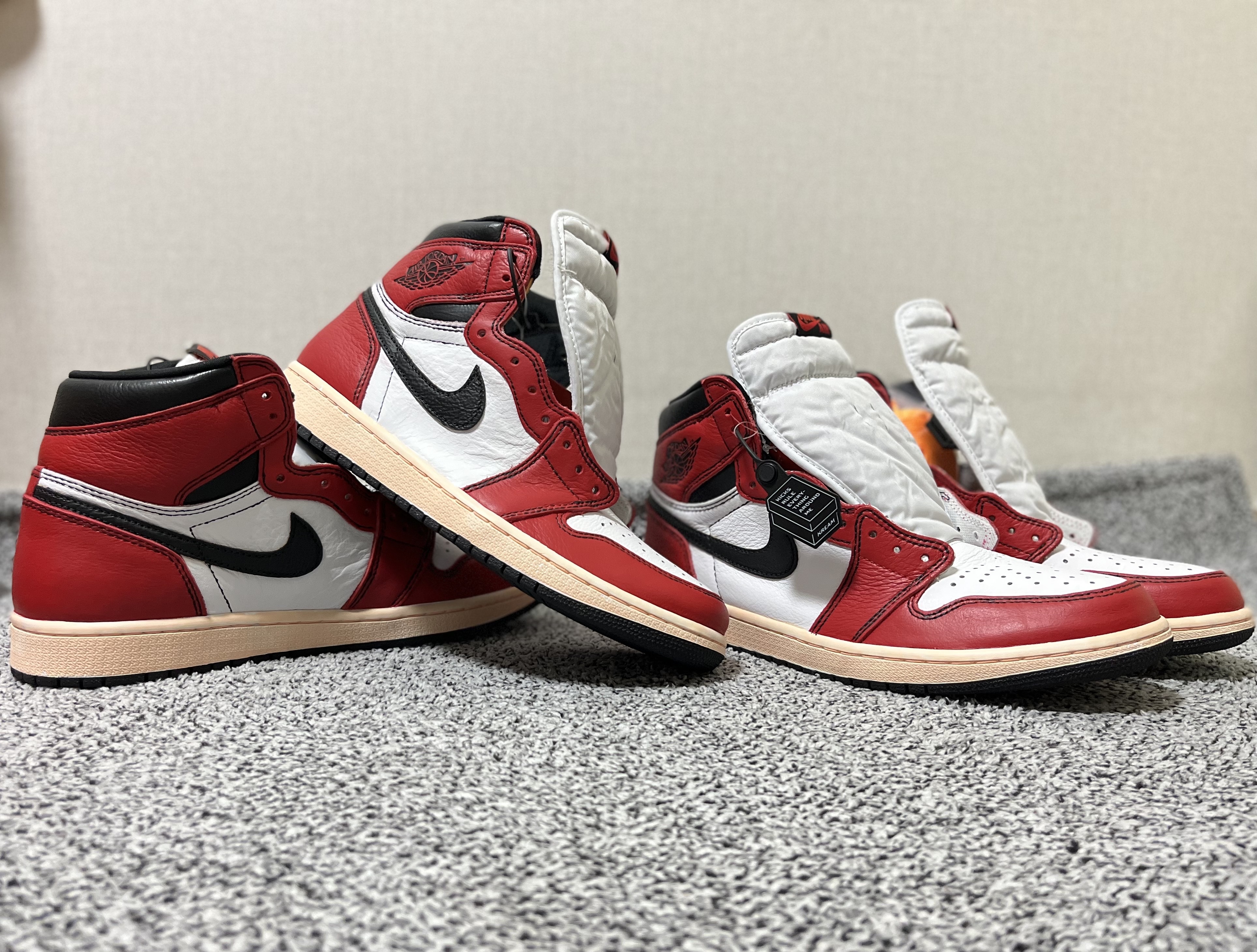 Jordan 1 Retro High OG Light Fusion Red 착용 스타일 - 3