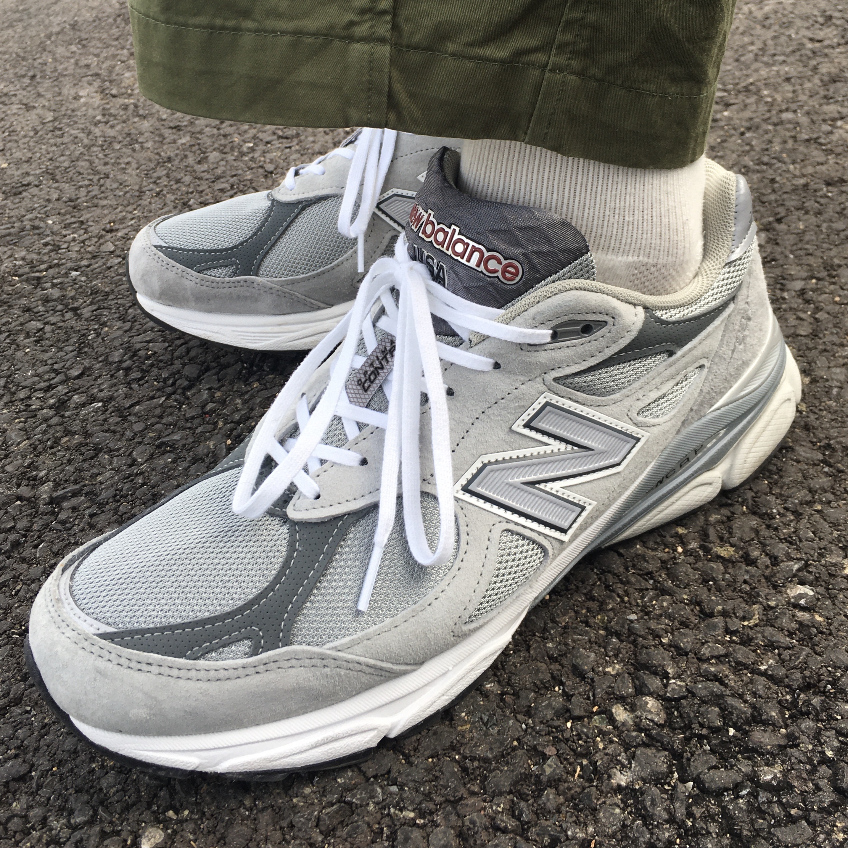 New Balance 990v3 Made in USA Grey - D Standard 착용 스타일