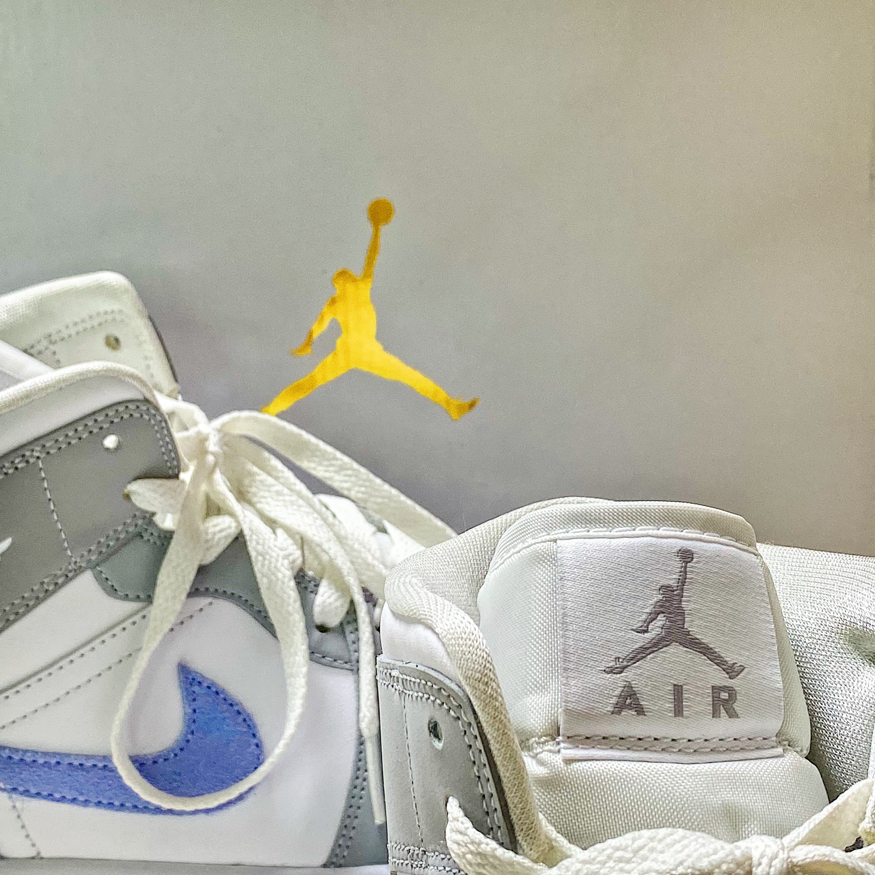 (W) Jordan 1 Mid Wolf Grey 착용 스타일 - 3