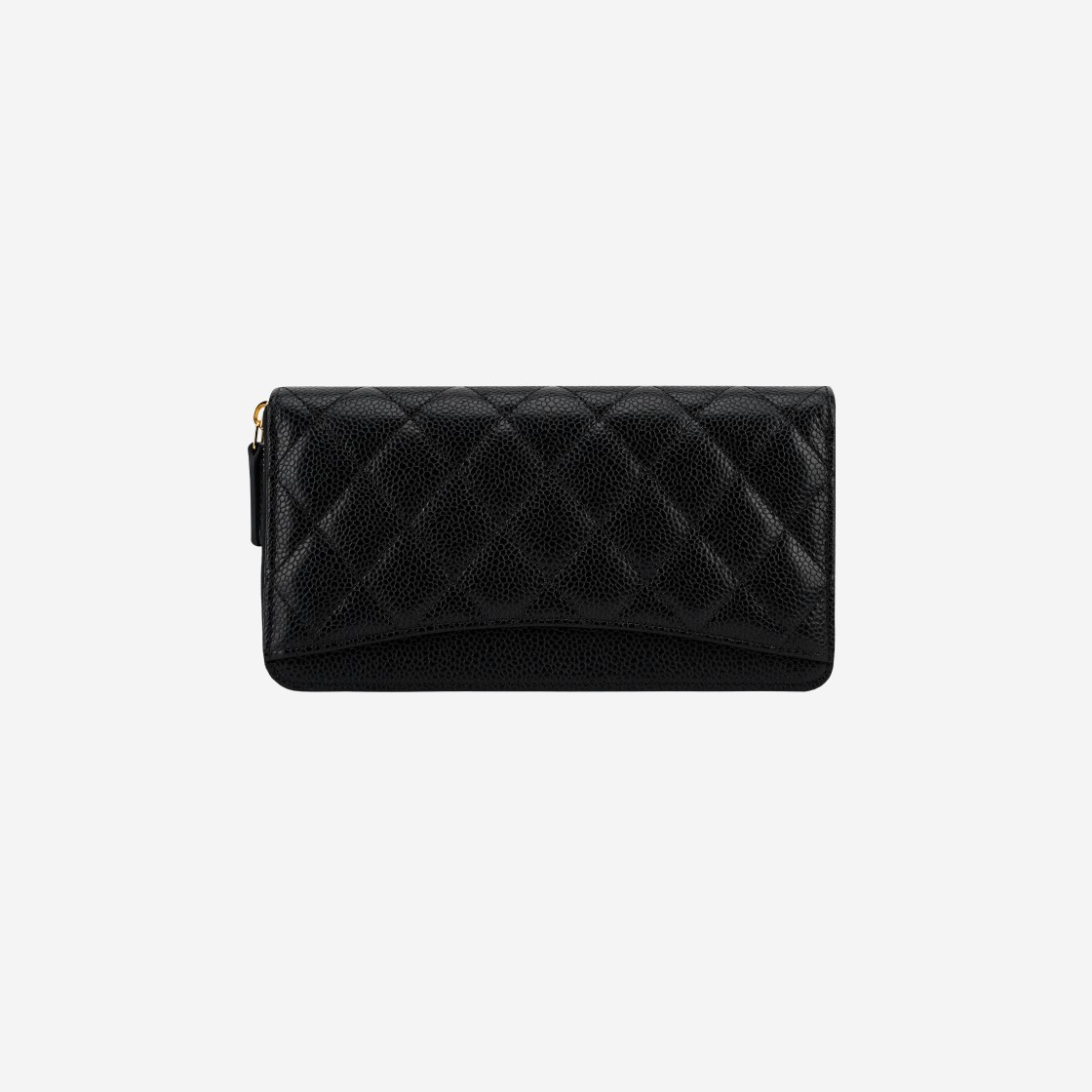 Chanel Classic Long Zipped Wallet Grained Calfskin & Gold Black 상세 이미지 3