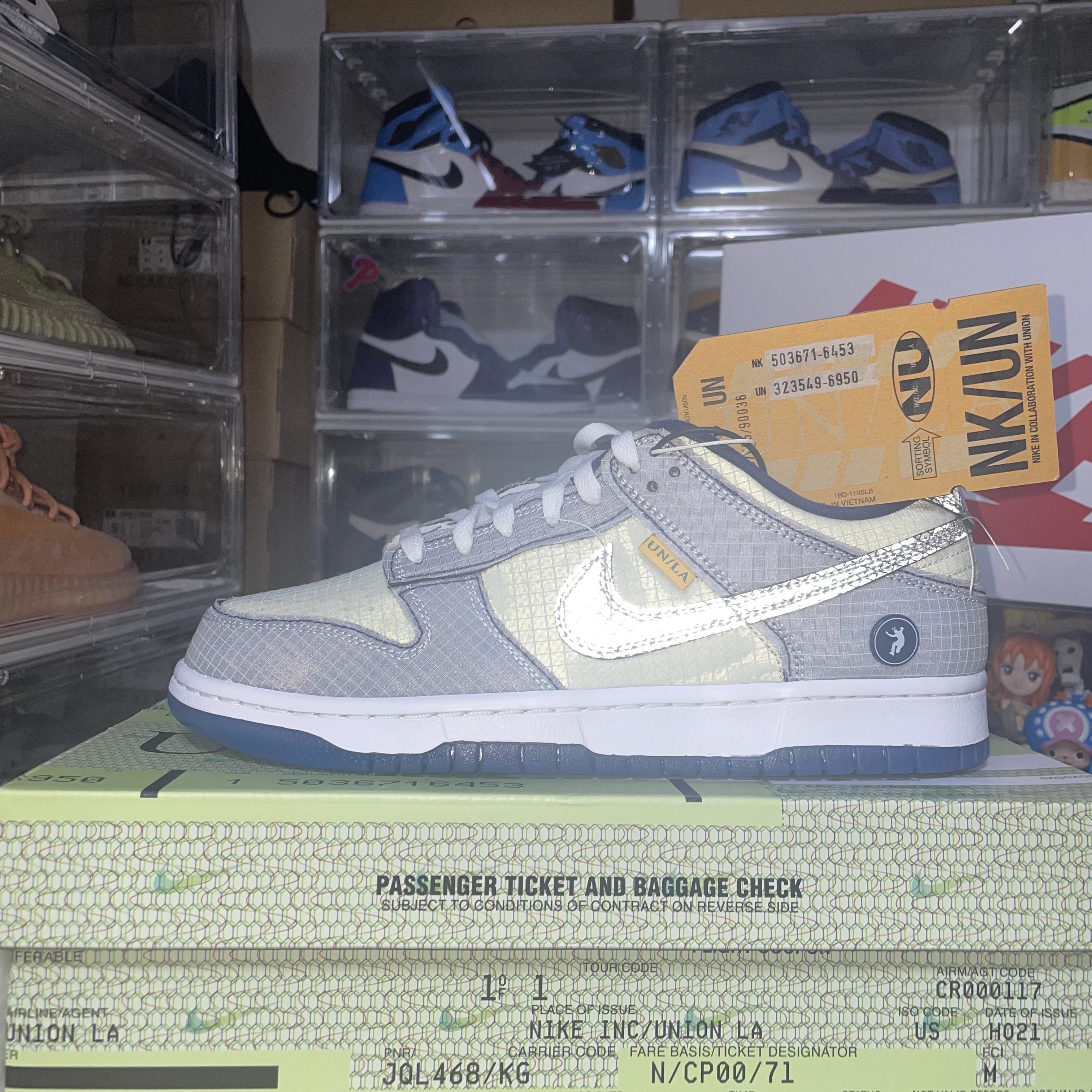 Nike x Union Dunk Low Passport Pack Pistachio 착용 스타일 - 3