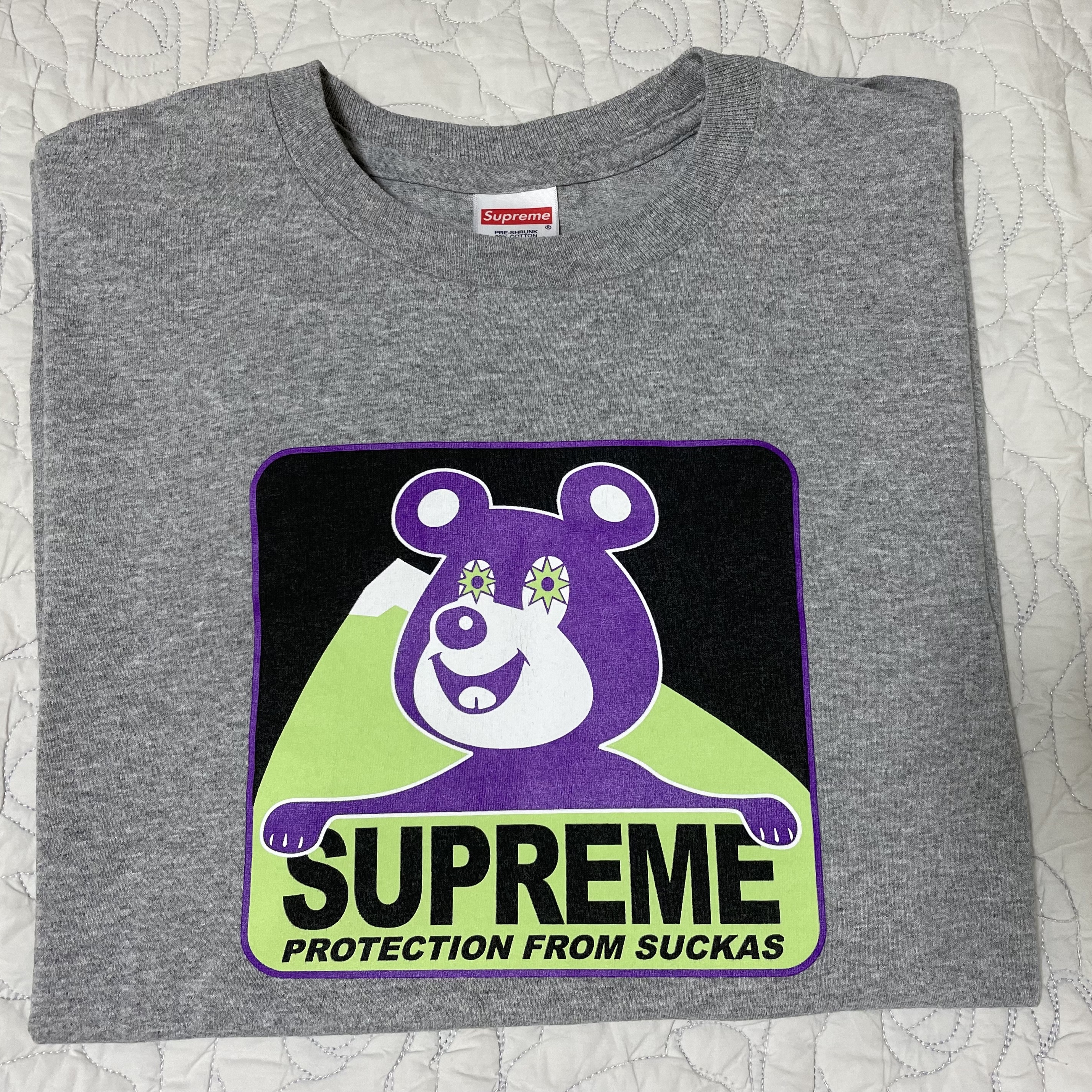 Supreme Bear T-Shirt Heather Grey - 20FW 착용 스타일