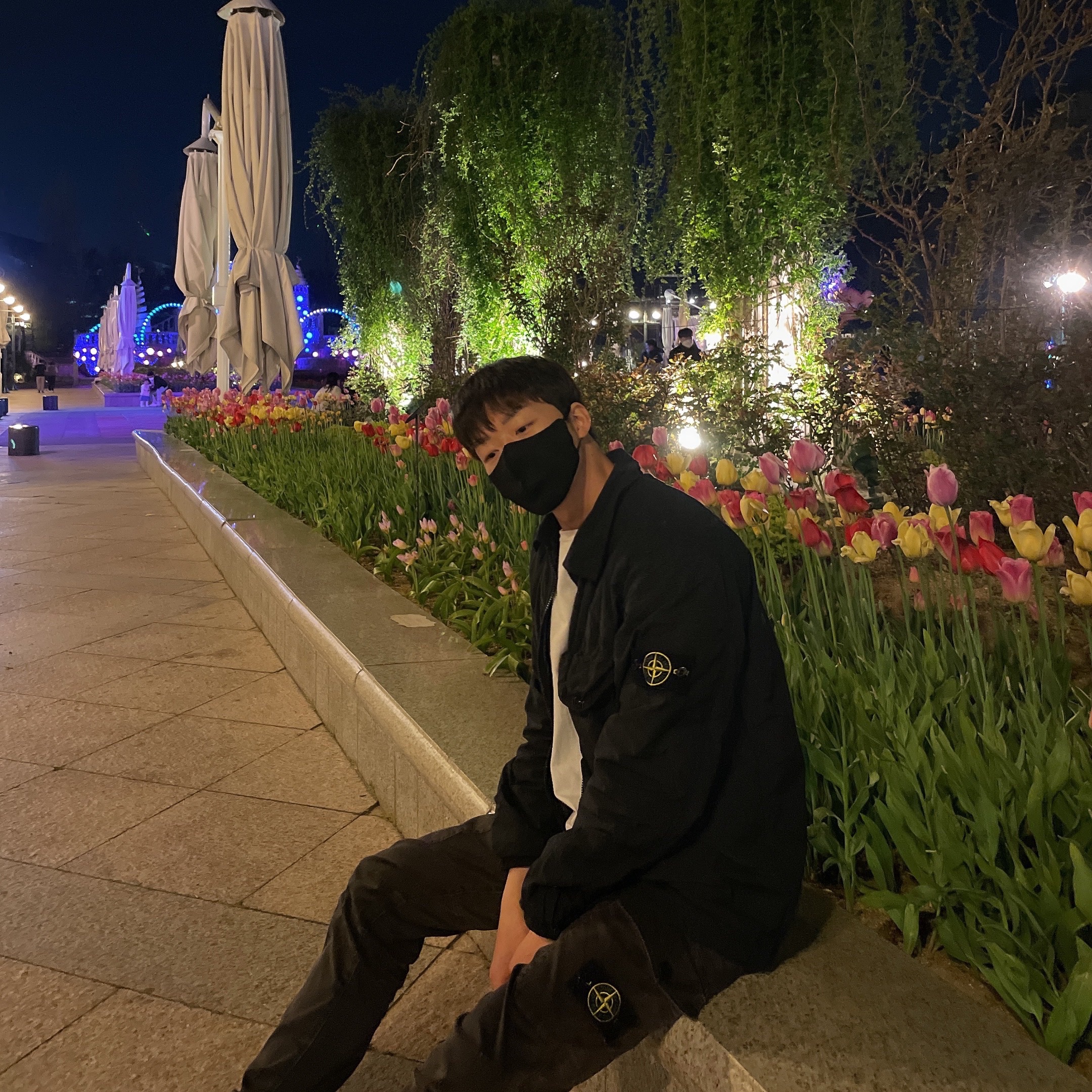 Stone Island 31414 Cargo Pants Black - 20FW, Stone Island 11803 Naslan Light Polartec Overshirt Black - 21FW 착용 스타일