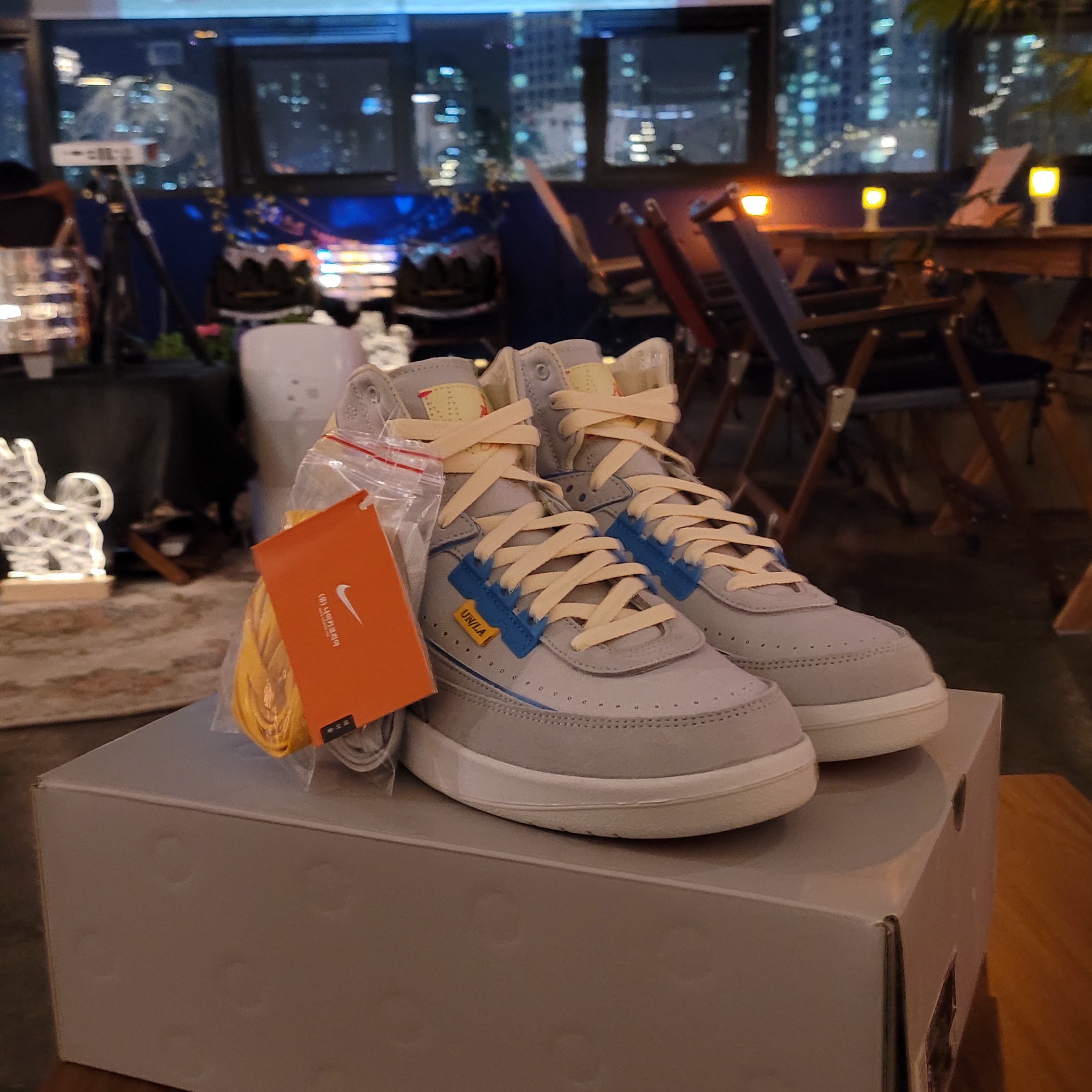 Jordan 2 x Union Retro SP Grey Fog 착용 스타일 - 1