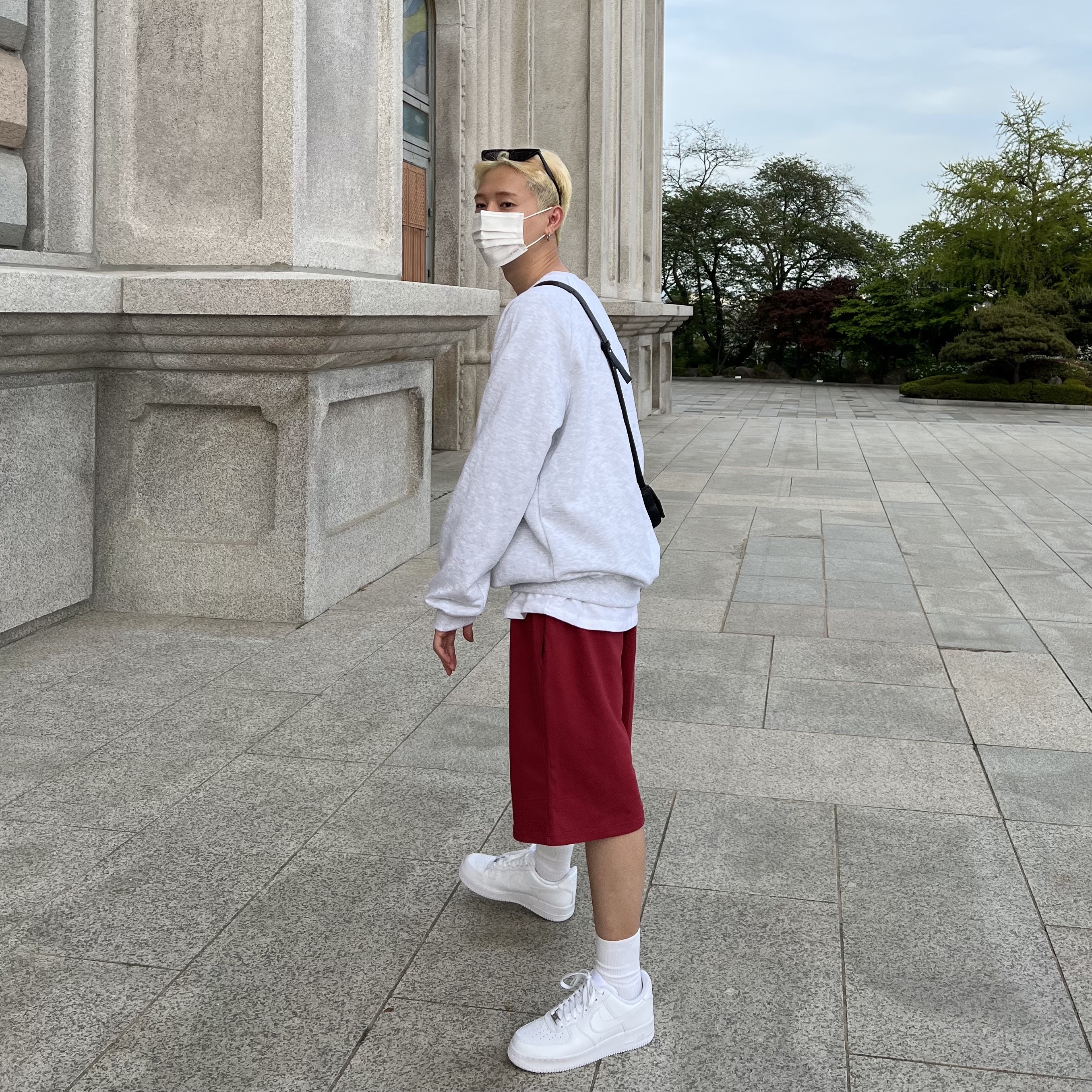 Nike Air Force 1 '07 Low White 착용 스타일 - 1