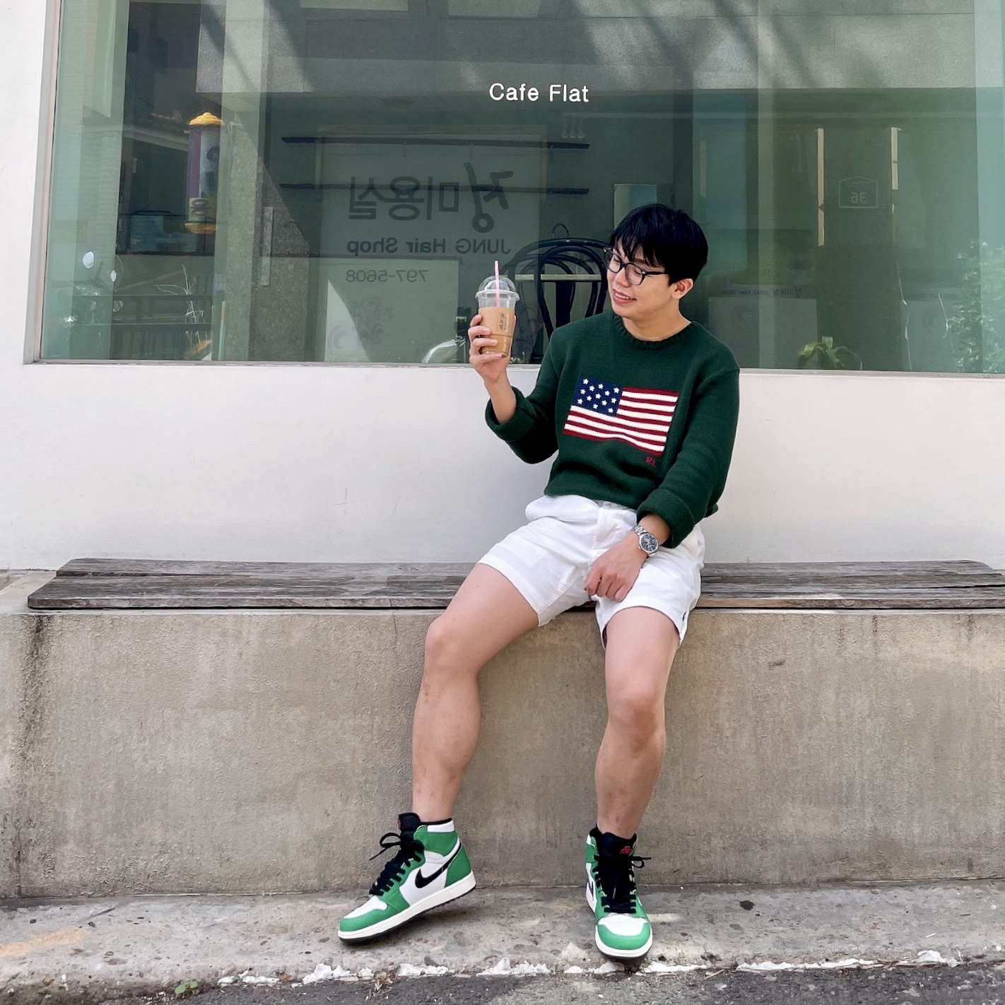 (W) Jordan 1 Retro High OG Lucky Green 착용 스타일
