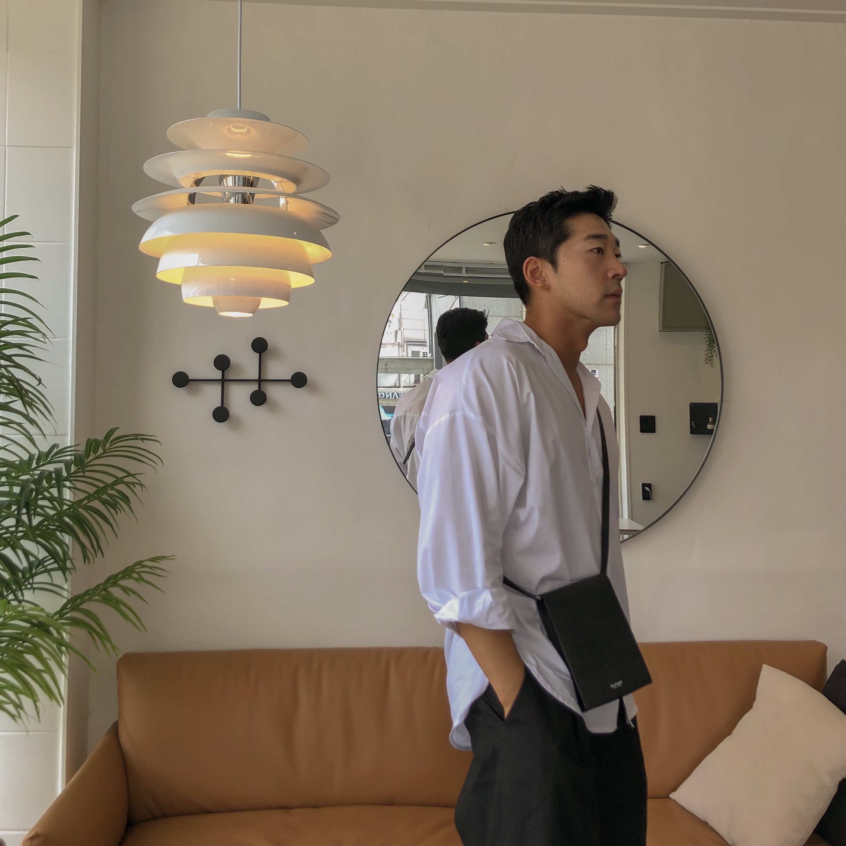 Bottega Veneta Quilting Leather Square Toe Derby Shoes Black 착용 스타일 - 2