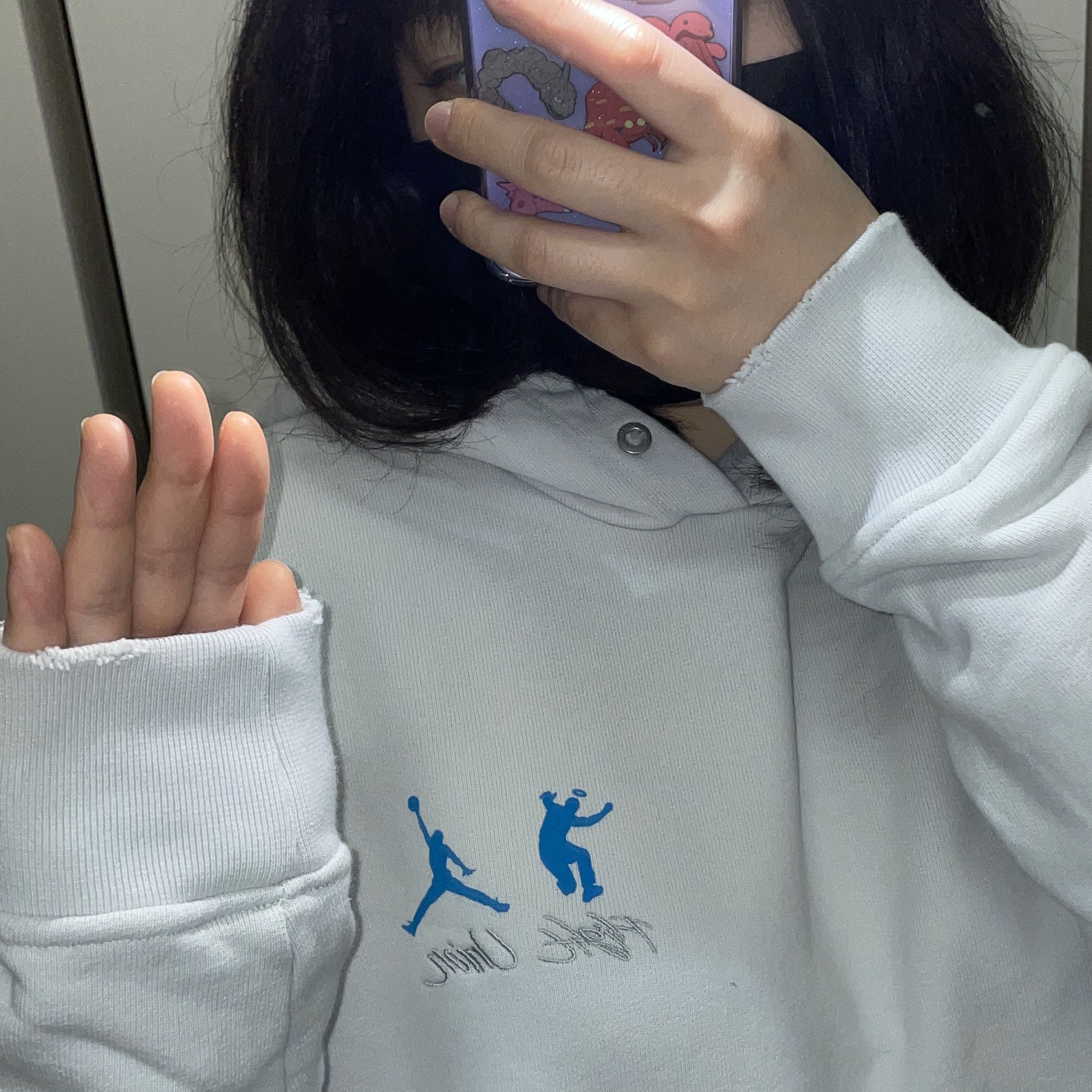 Jordan x Union Fleece Hoodie Photon Dust - Asia 착용 스타일 - 3