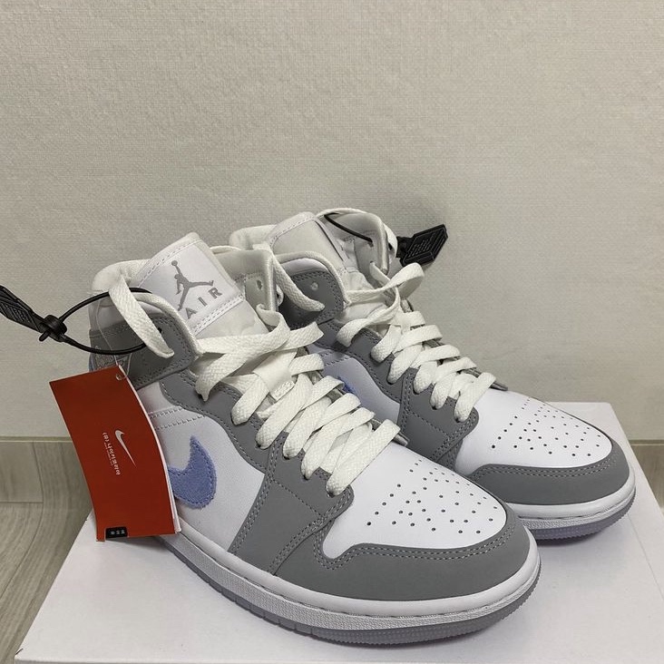 (W) Jordan 1 Mid Wolf Grey 착용 스타일