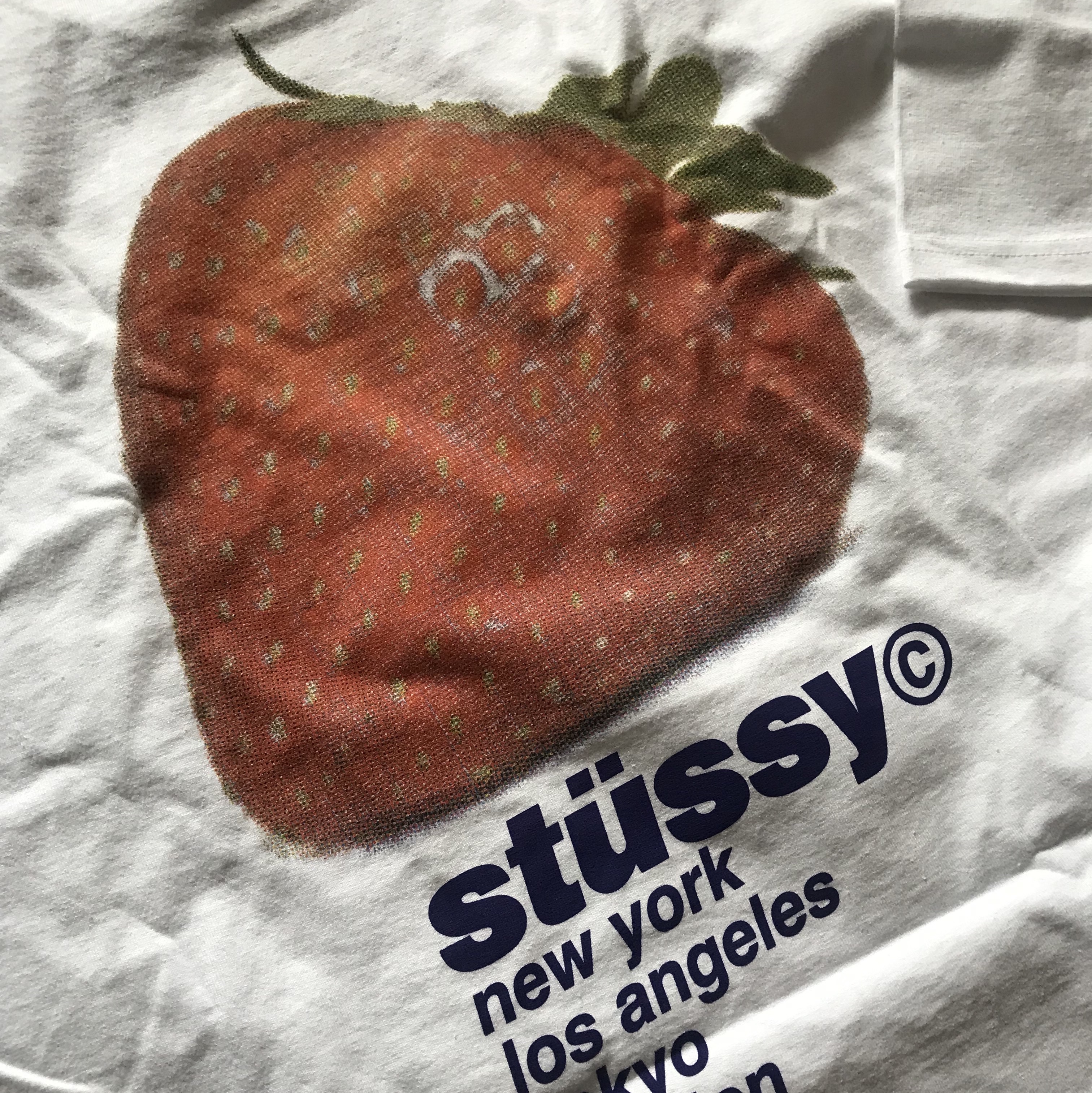 Stussy Strawberry T-Shirt White 착용 스타일